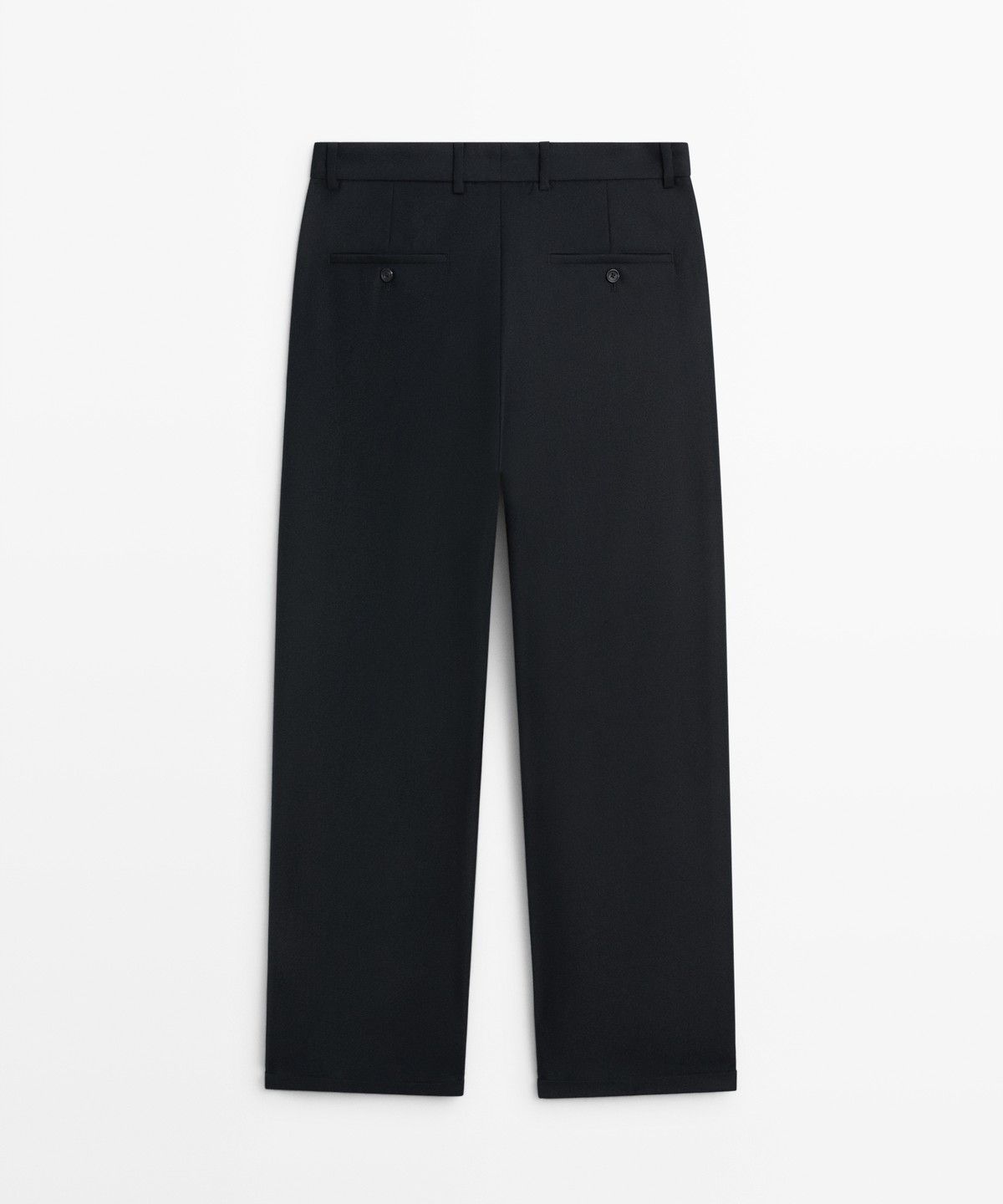 마시모두띠(MASSIMO DUTTI) 100% 울 스웨이드 릴랙스 핏 팬츠