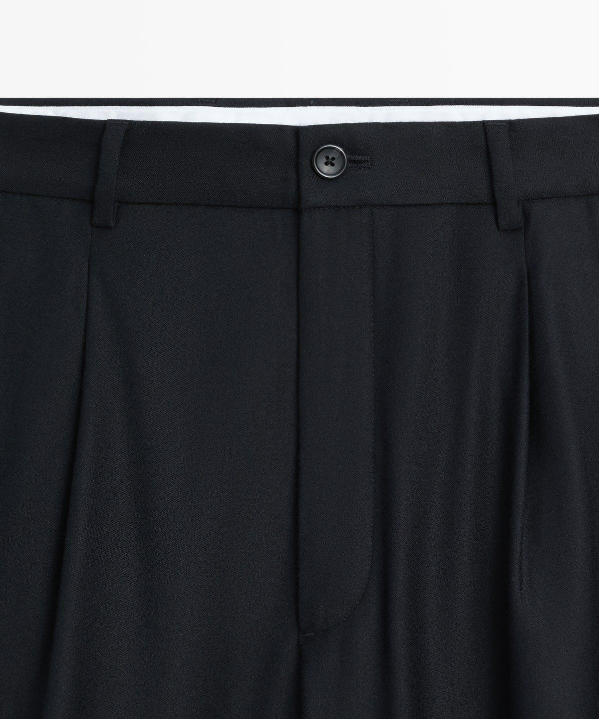 마시모두띠(MASSIMO DUTTI) 100% 울 스웨이드 릴랙스 핏 팬츠