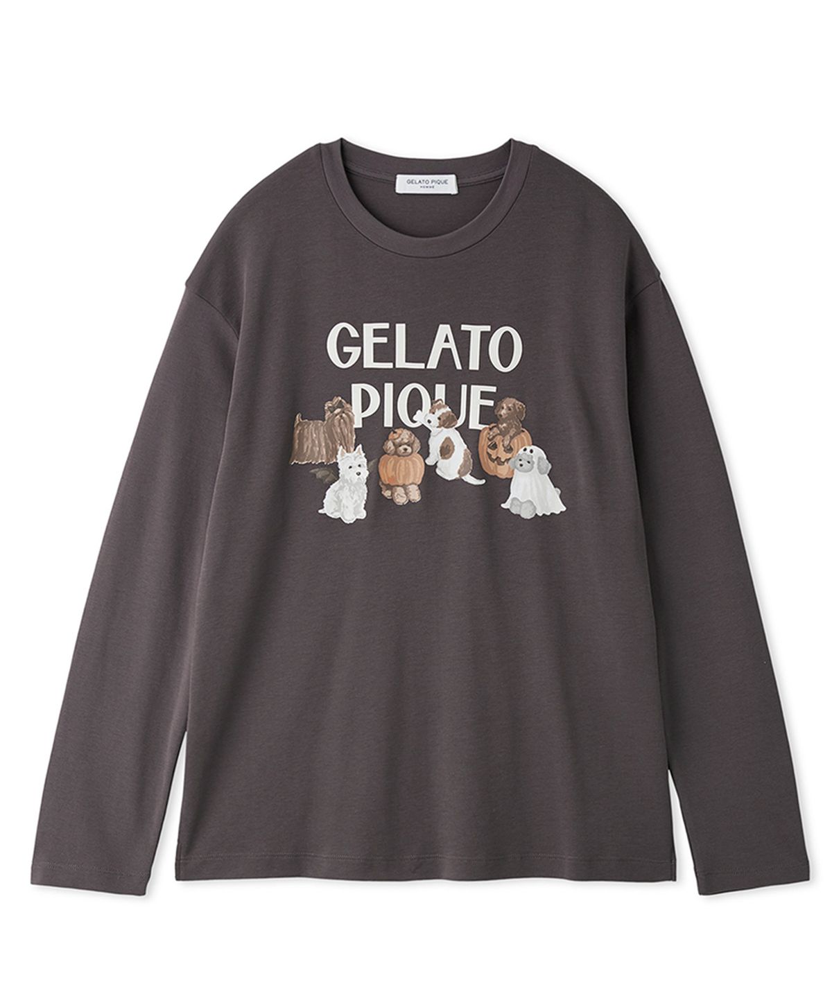 젤라또 피케(GELATO PIQUE) [HALLOWEEN] HOMME DOGS 포인트 롱 슬리브 티셔츠 PMCT264331