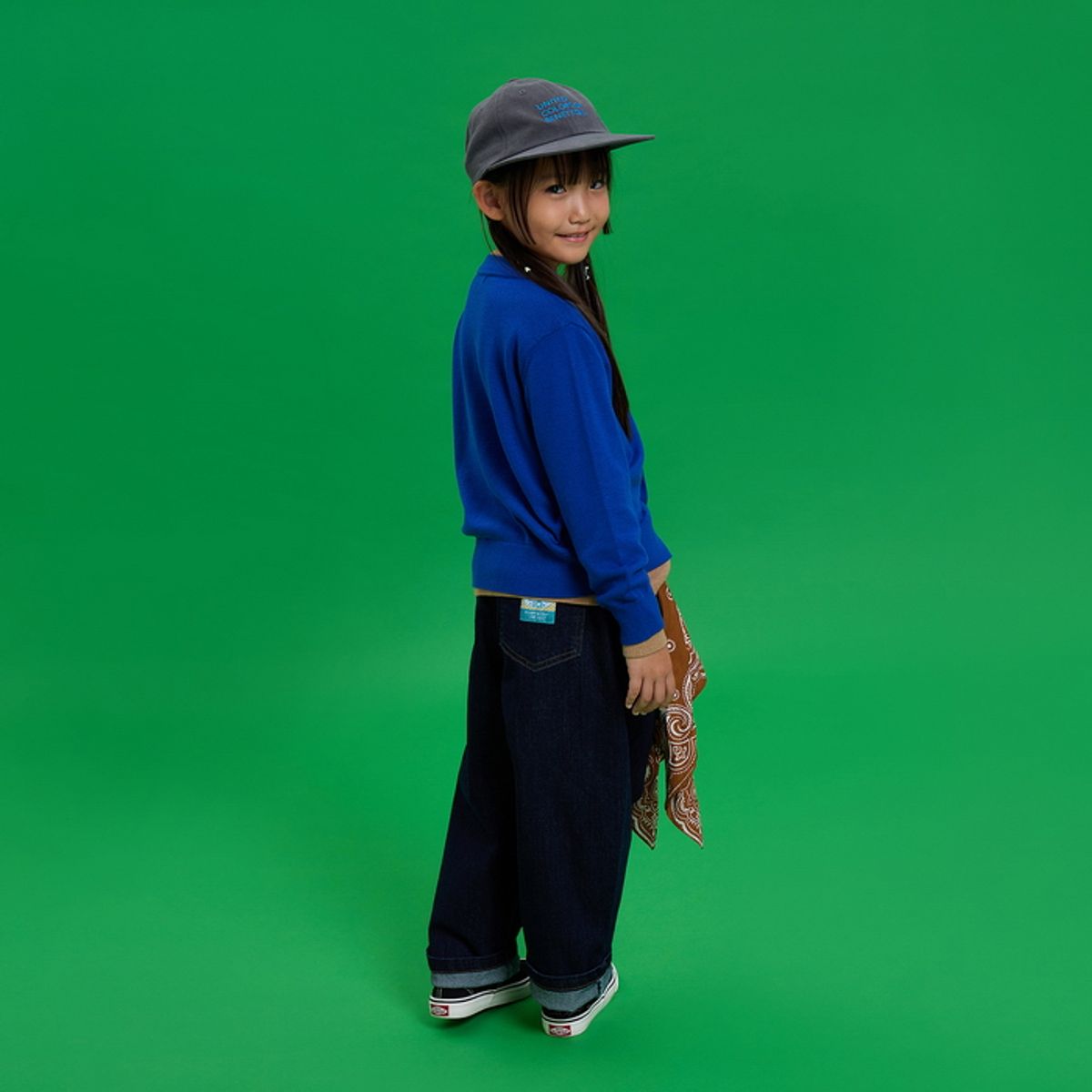 베네통키즈(BENETTONKIDS) [파밀리아] 브이넥 가디건_QAKCG2661BL