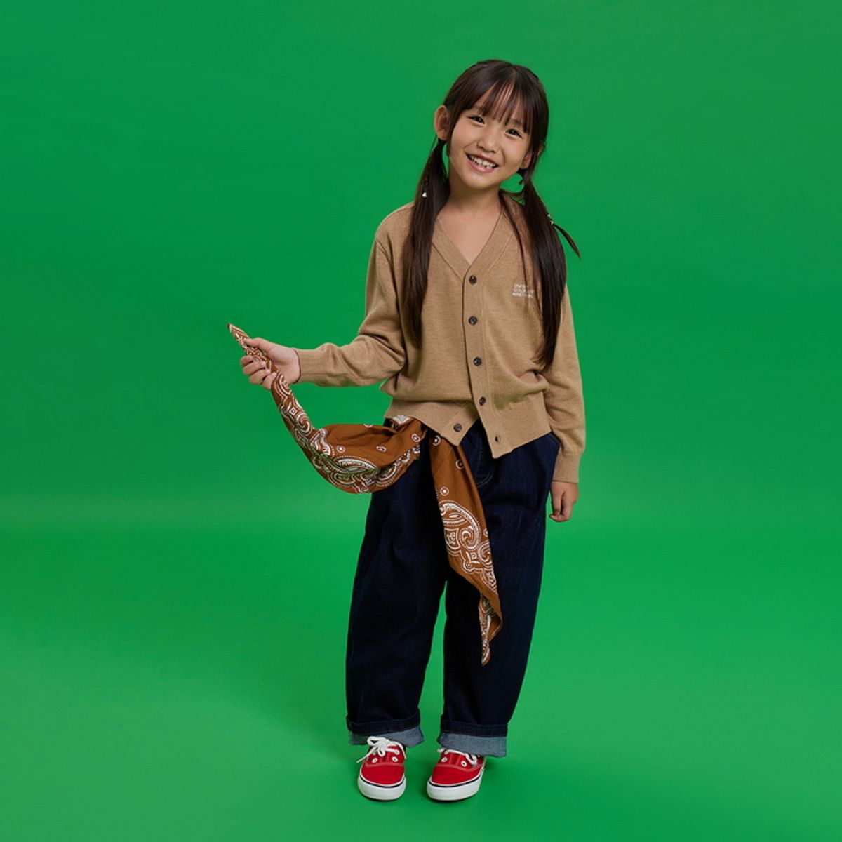 베네통키즈(BENETTONKIDS) [파밀리아] 브이넥 가디건_QAKCG2661BG