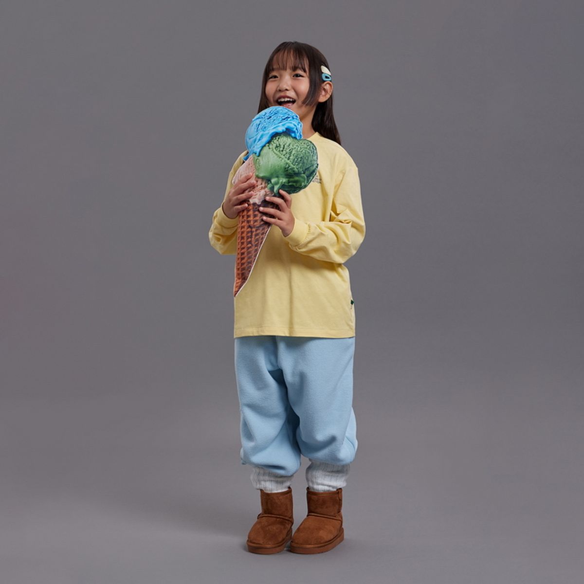 베네통키즈(BENETTONKIDS) [파밀리아] 스트릿 플리스 조거 팬츠_QATPG1661LB