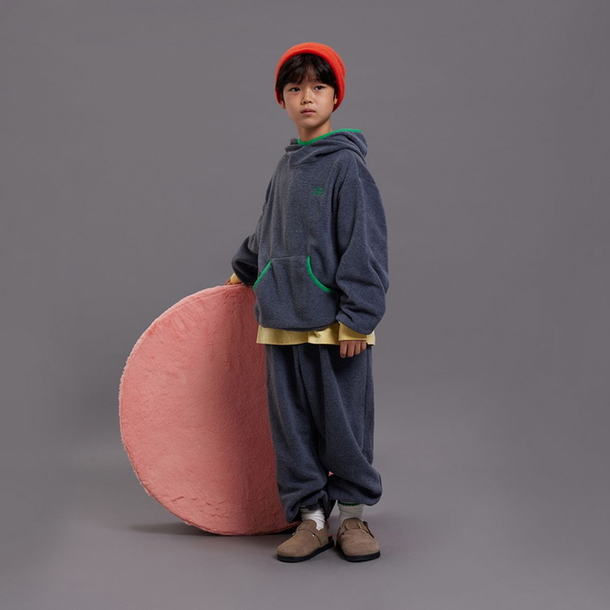 베네통키즈(BENETTONKIDS) [파밀리아] 스트릿 플리스 조거 팬츠_QATPG1661CG