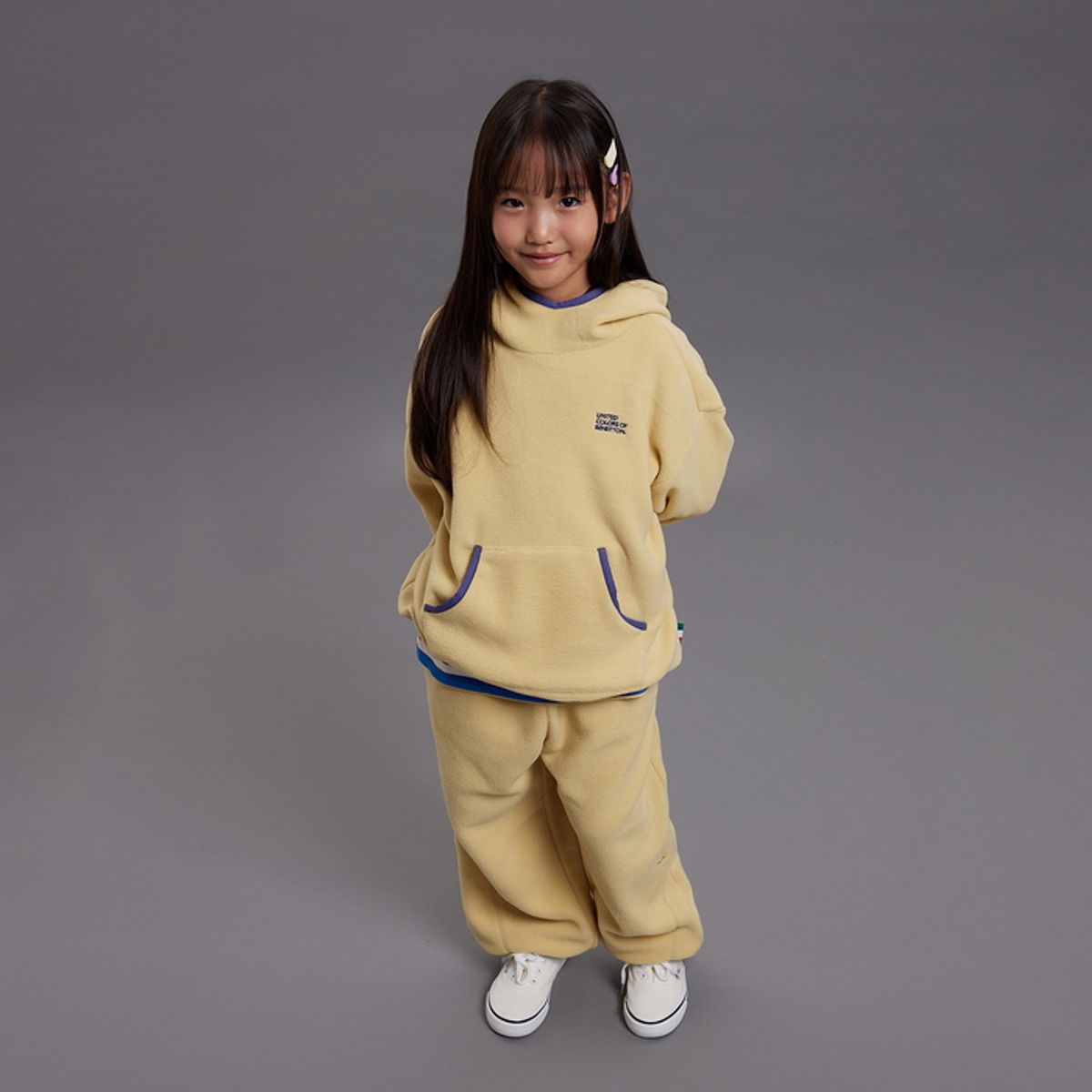 베네통키즈(BENETTONKIDS) [파밀리아] 스트릿 플리스 조거 팬츠_QATPG1661YE