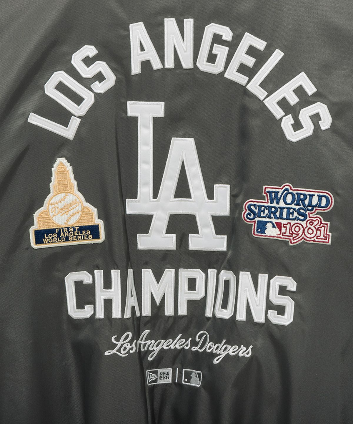 뉴에라(NEW ERA) MLB LA 다저스 나일론 스타디움 재킷 그레이 14742037