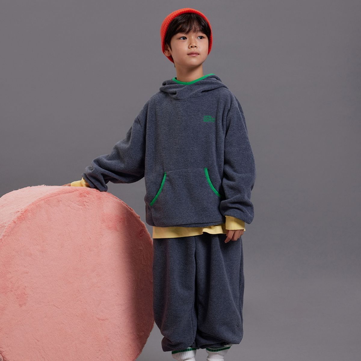베네통키즈(BENETTONKIDS) [파밀리아] 스트릿 플리스 후디_QAMTG1661CG