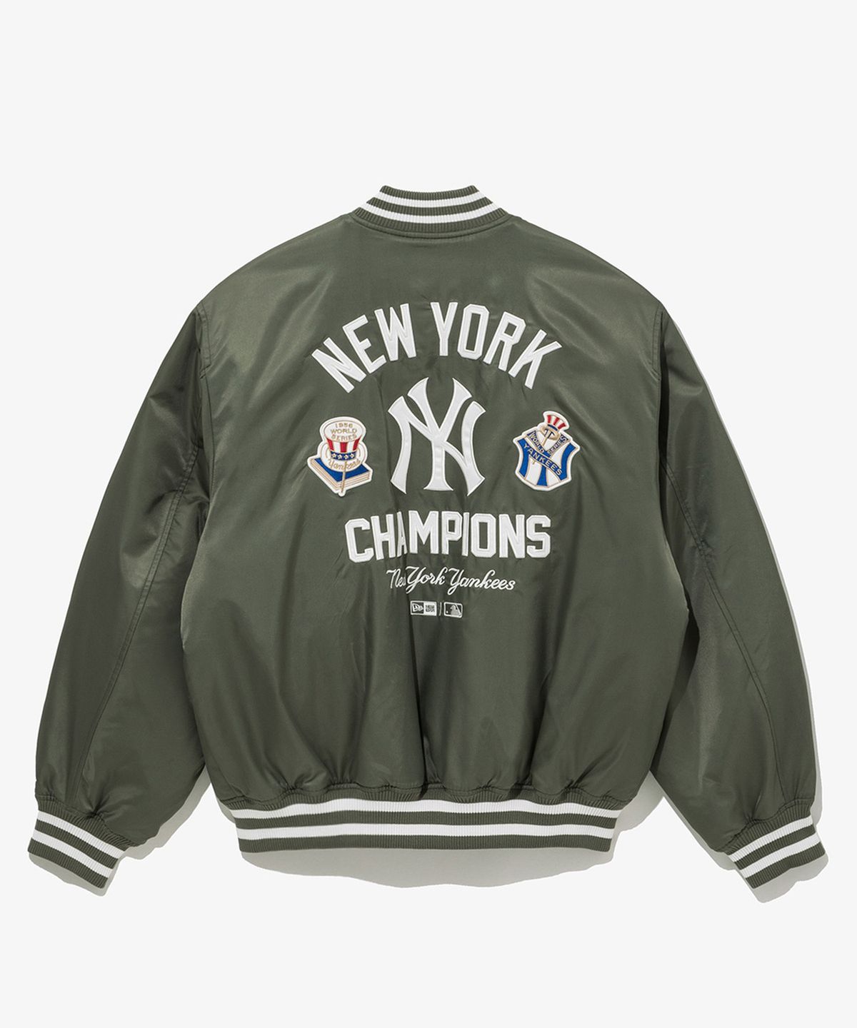 뉴에라(NEW ERA) MLB 뉴욕 양키스 나일론 스타디움 재킷 세이지 그린 14742036