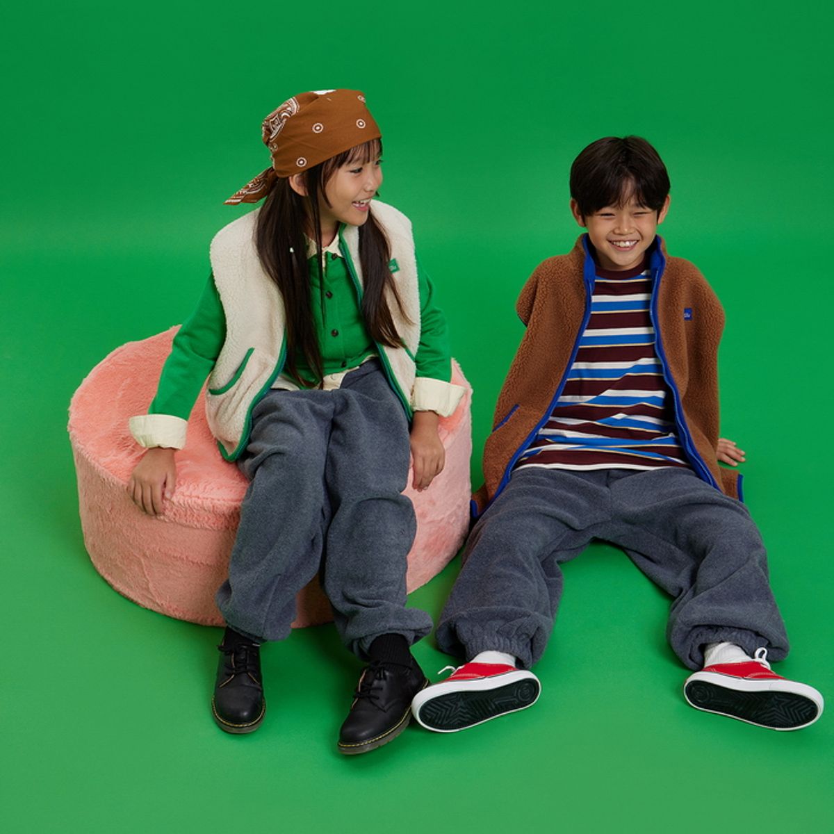 베네통키즈(BENETTONKIDS) [파밀리아] 플리스 베스트_QAVTG1661BR