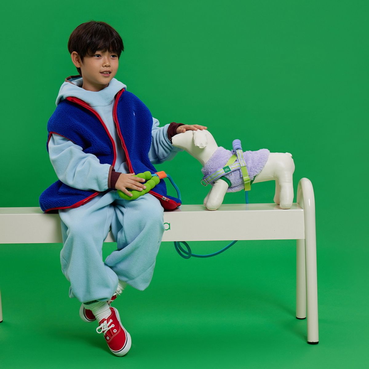 베네통키즈(BENETTONKIDS) [파밀리아] 플리스 베스트_QAVTG1661DB