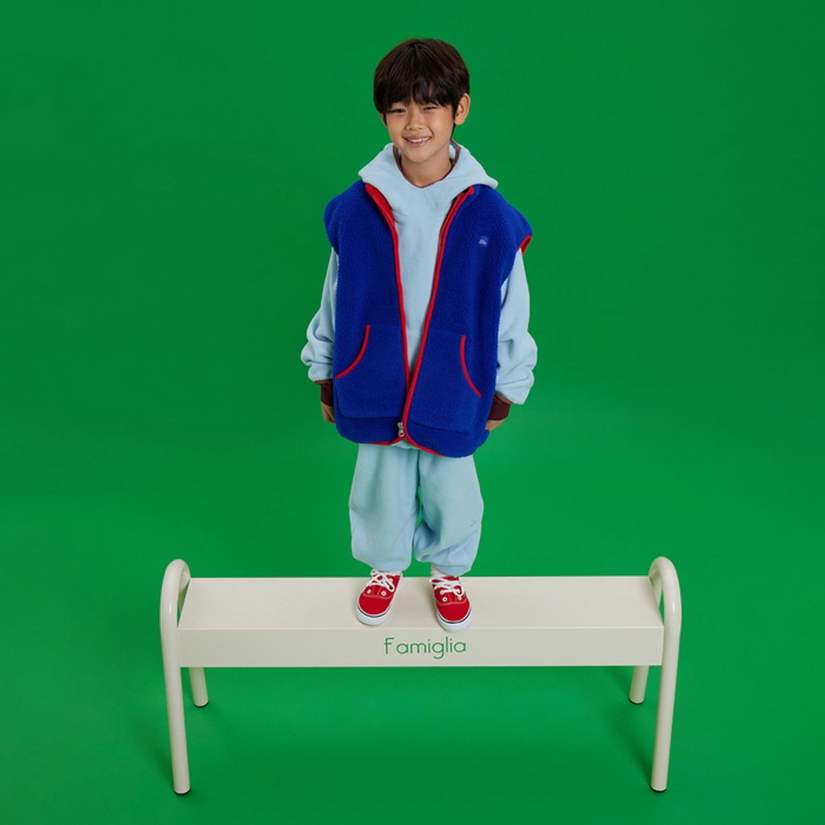 베네통키즈(BENETTONKIDS) [파밀리아] 플리스 베스트_QAVTG1661DB
