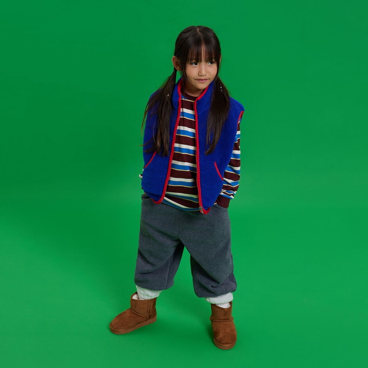 베네통키즈(BENETTONKIDS) [파밀리아] 플리스 베스트_QAVTG1661DB