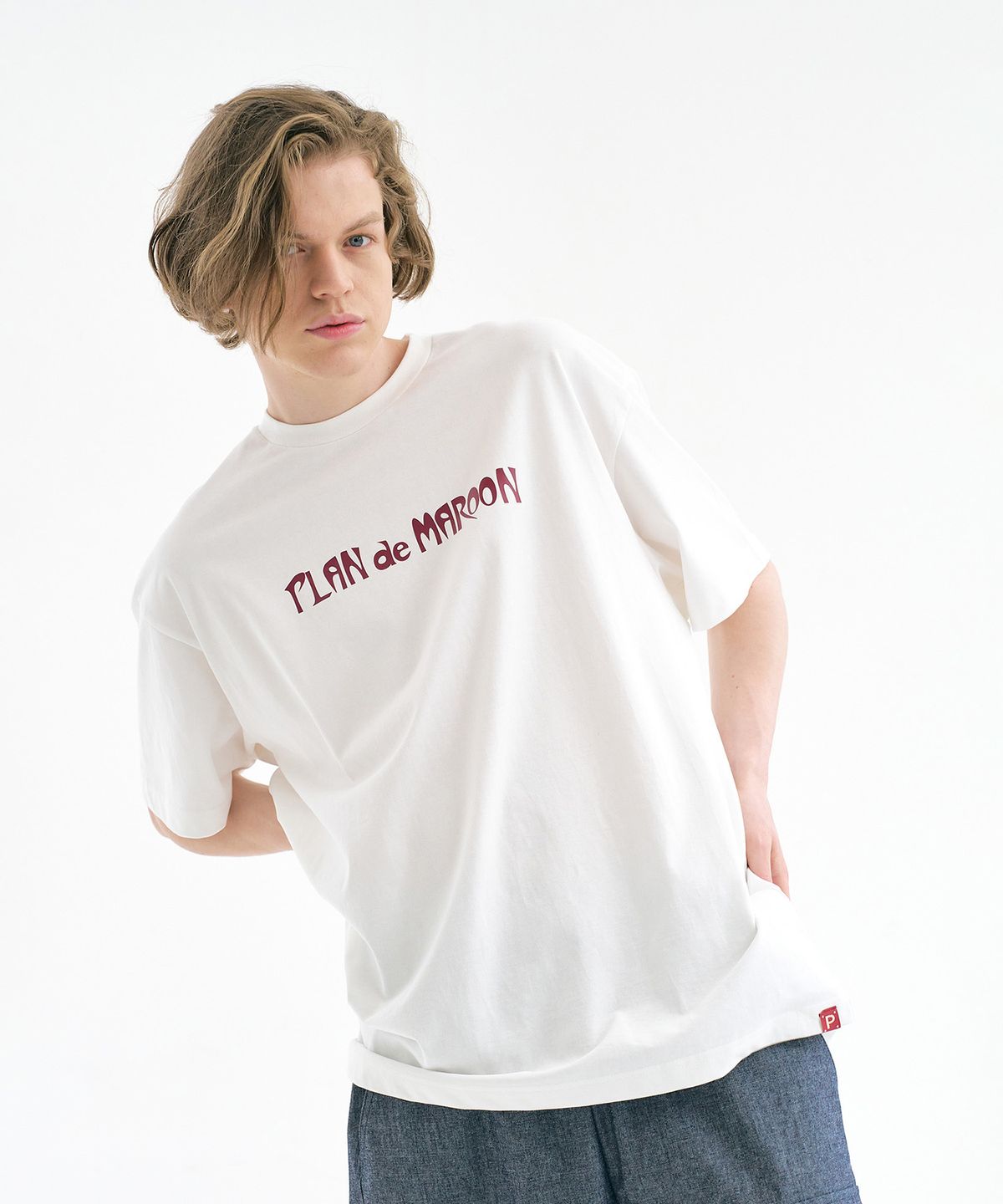 플랑 드 마룬(PLAN DE MAROON) LOGO T-SHIRT_WHITE