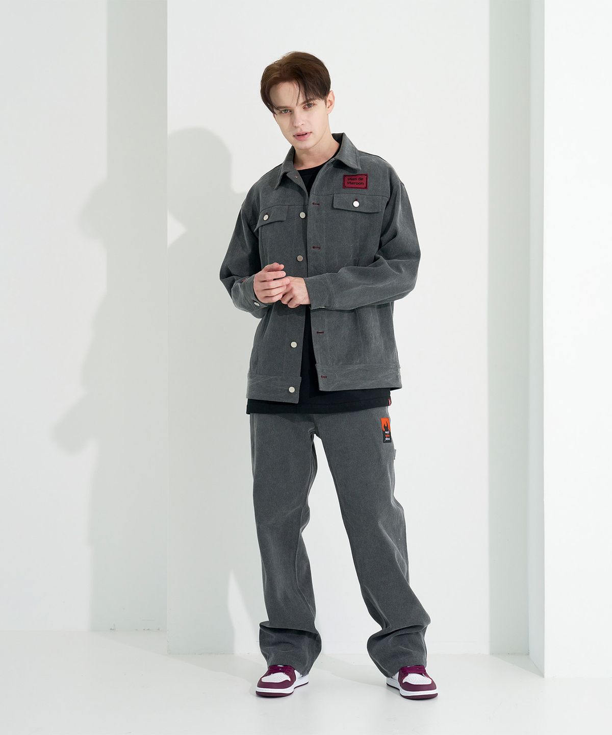 플랑 드 마룬(PLAN DE MAROON) PIGMENT JACKET_GREY