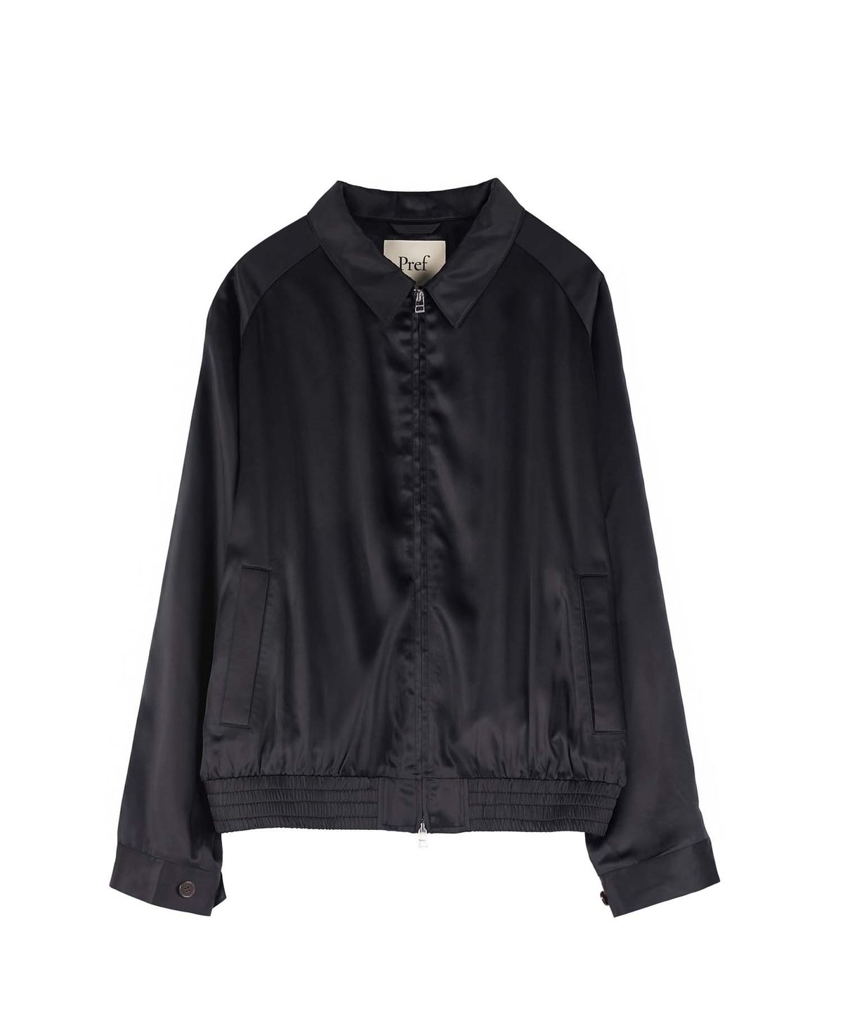 프레프(PREF) BLACK SATIN SWING TOP