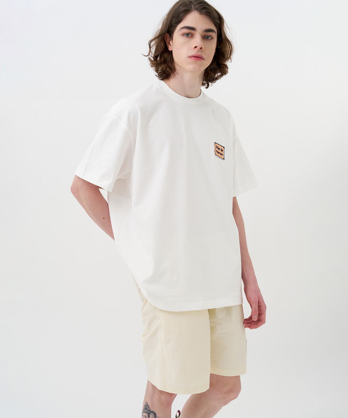 플랑 드 마룬(PLAN DE MAROON) SEASON LOGO T-SHIRT_WHITE_MANDARIN