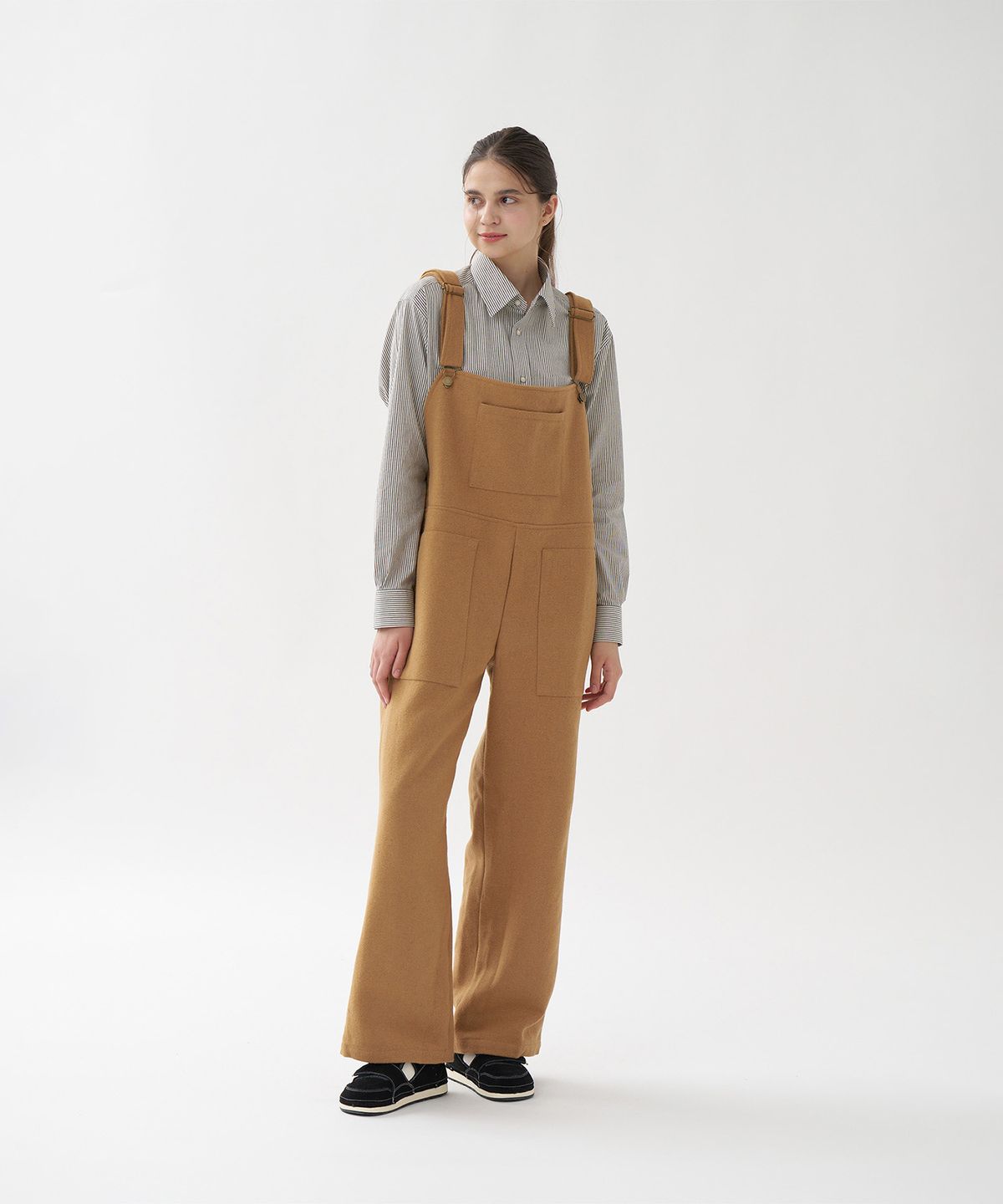 플랑 드 마룬(PLAN DE MAROON) WOOL OVERALL_CAMEL