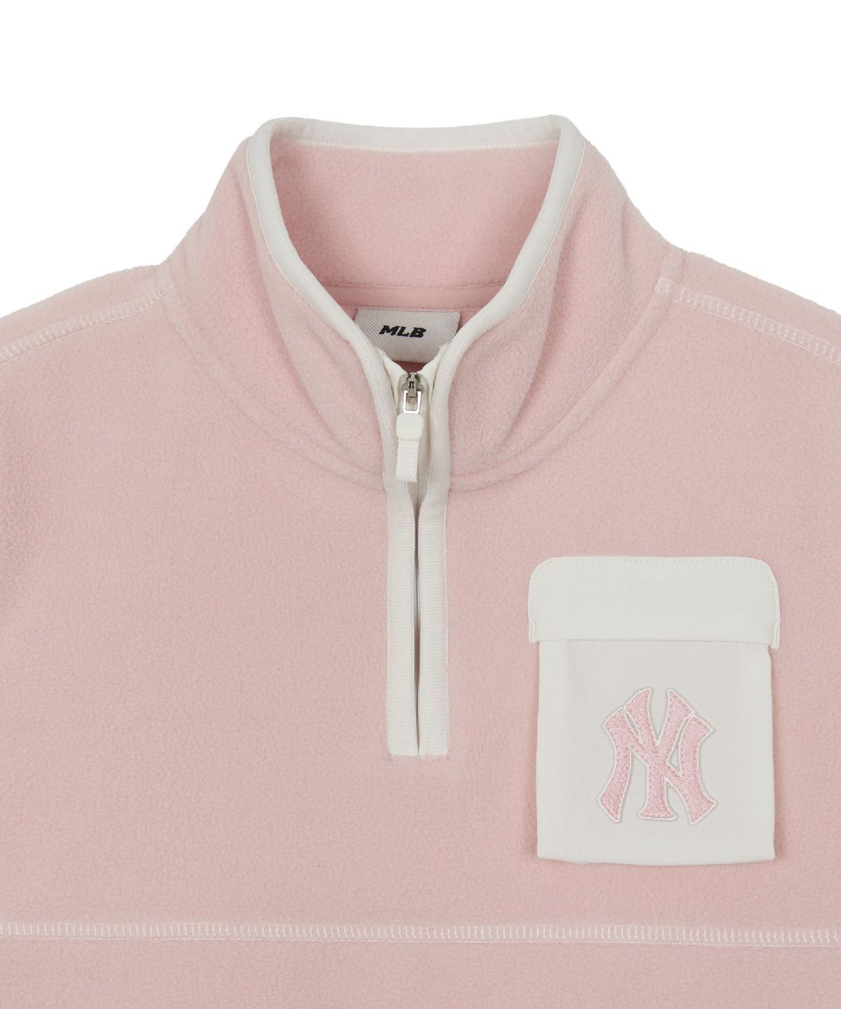 엠엘비 키즈(MLB KIDS) 아웃도어 폴라폴리스 반집업 맨투맨 세트 NY (L.Pink)