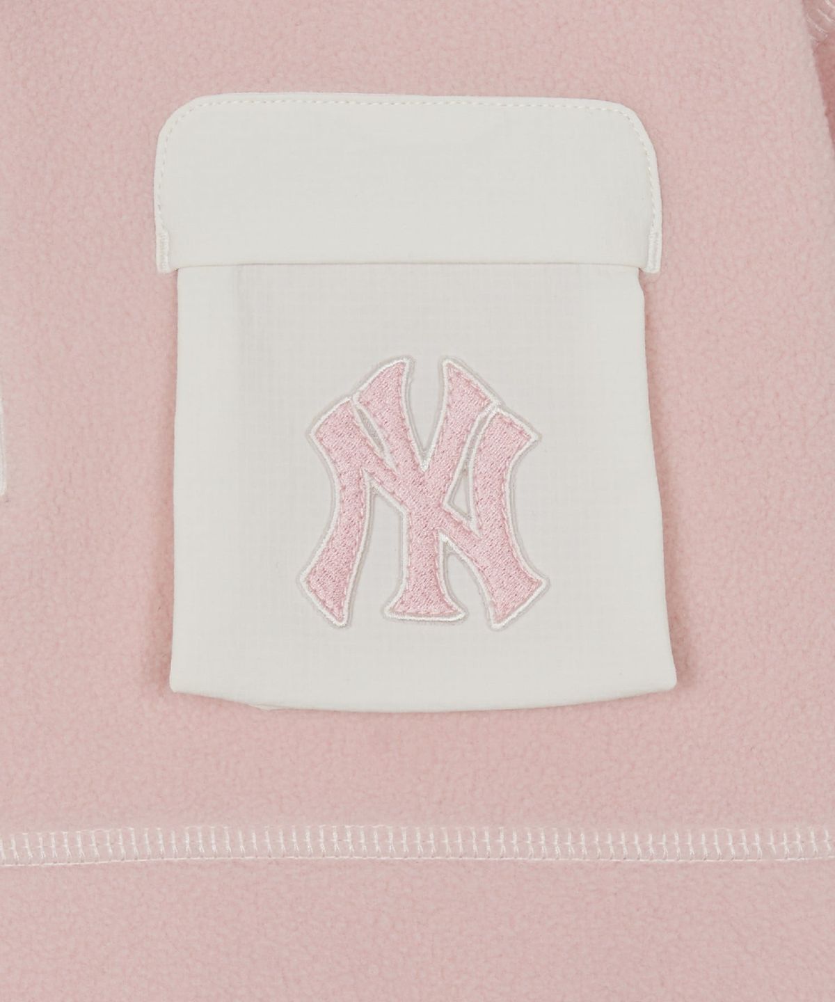 엠엘비 키즈(MLB KIDS) 아웃도어 폴라폴리스 반집업 맨투맨 세트 NY (L.Pink)