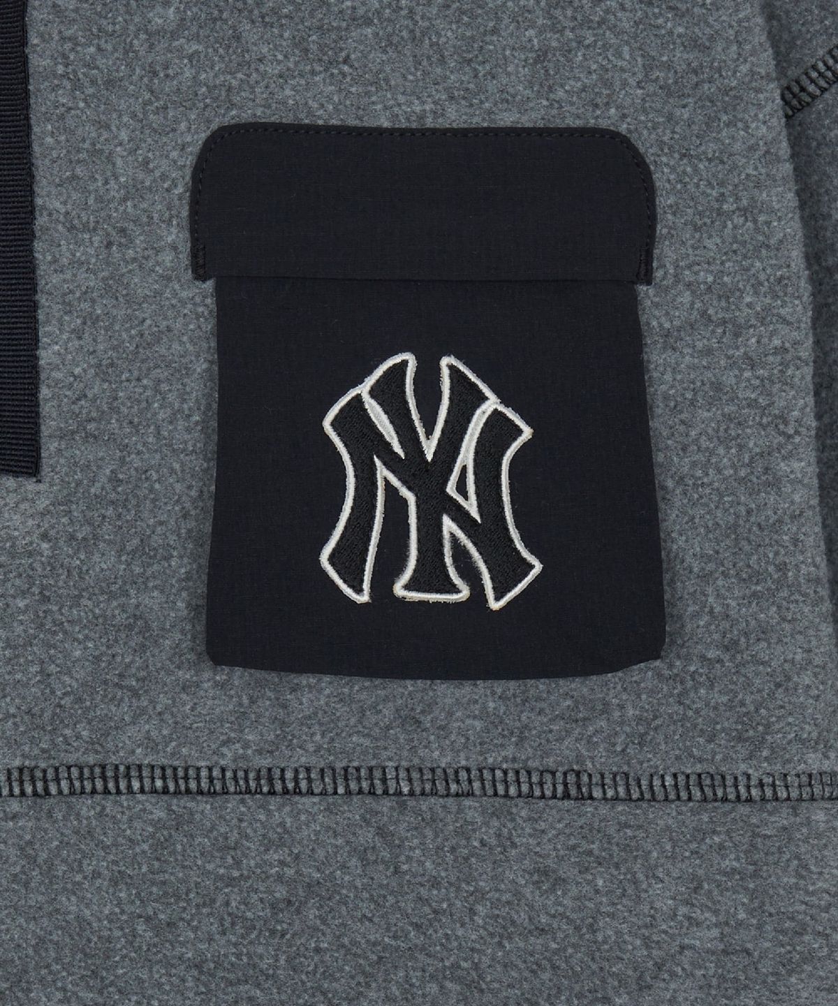 엠엘비 키즈(MLB KIDS) 아웃도어 폴라폴리스 반집업 맨투맨 세트 NY (D.Melange Grey)