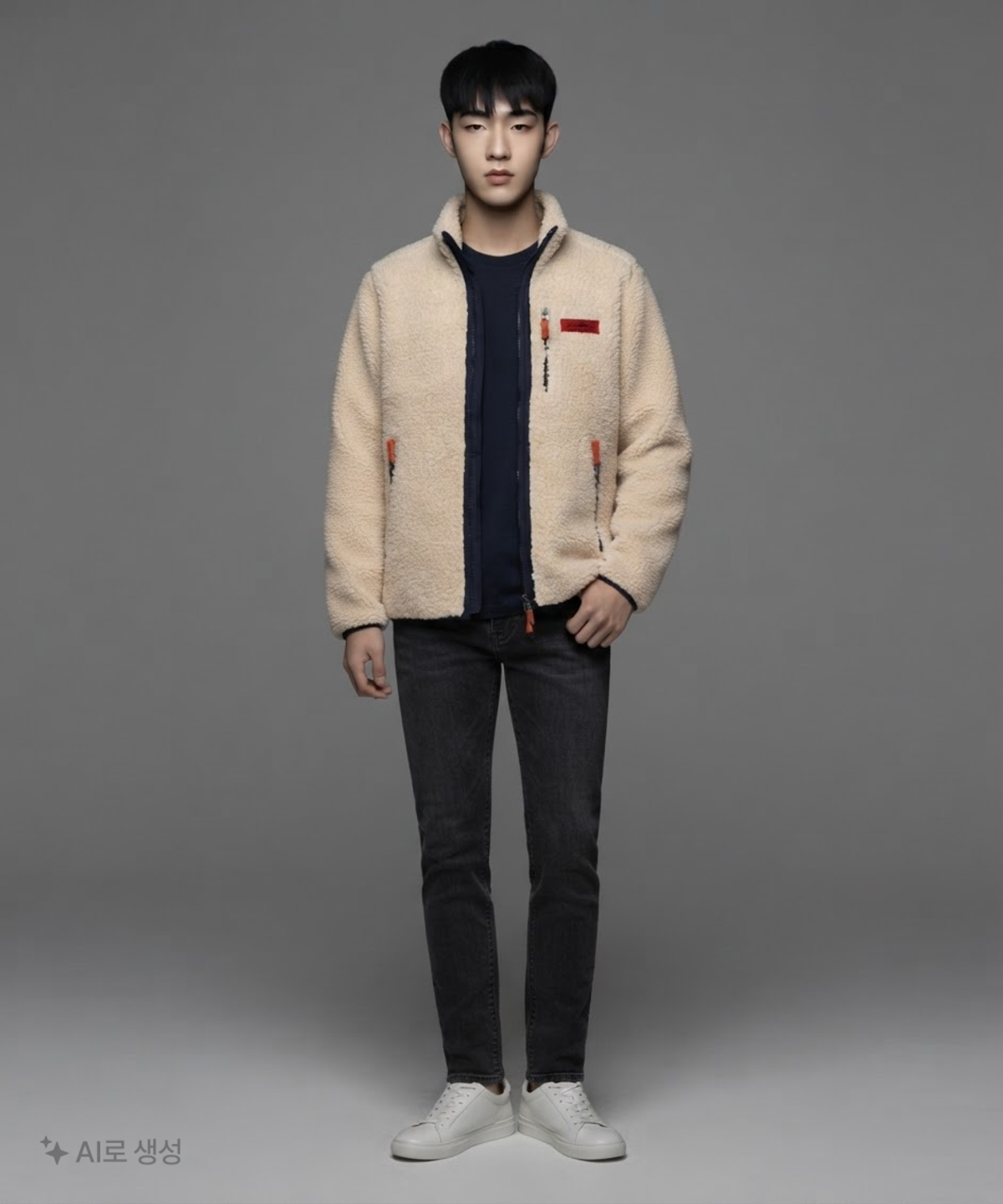 지프(JEEP) Small M-logo Fleece Zip-Up 100