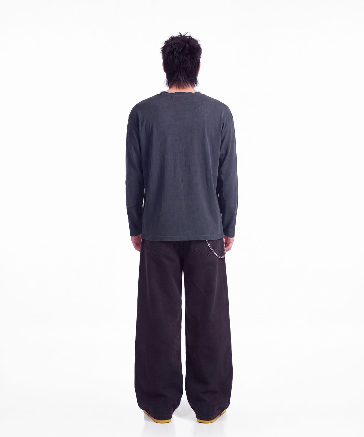 몰트선셋(MOLTSUNSET) Washed Damaged Long Sleeve - Navy