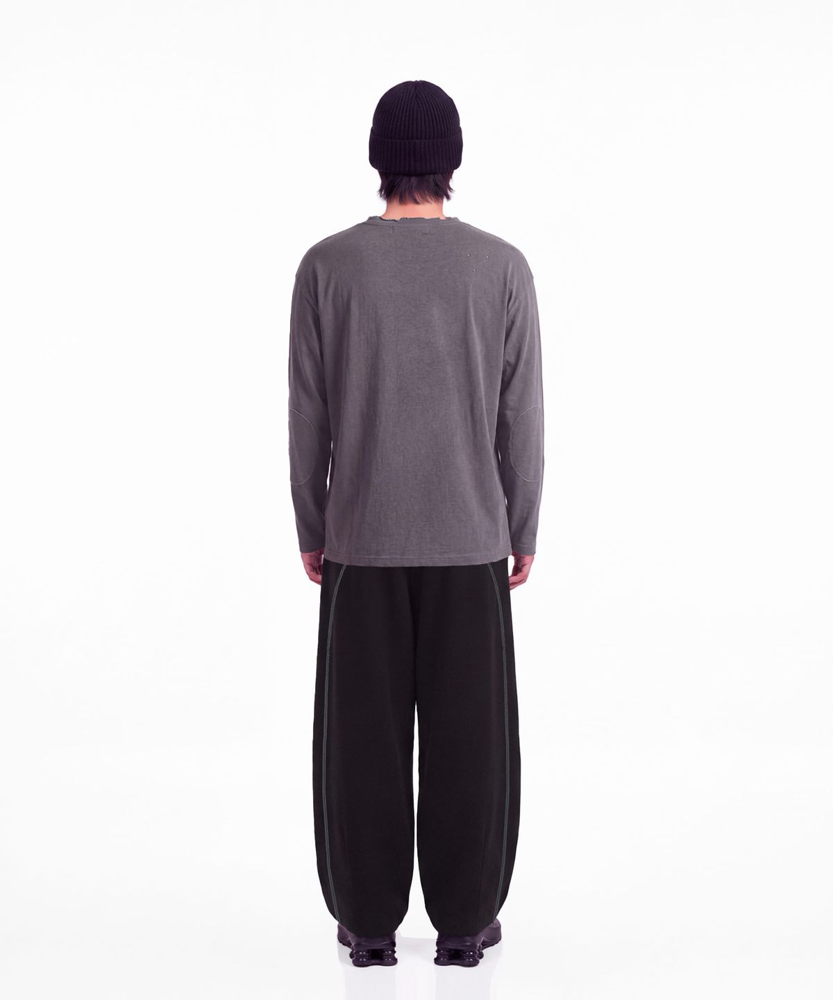 몰트선셋(MOLTSUNSET) Washed Damaged Long Sleeve - Gray
