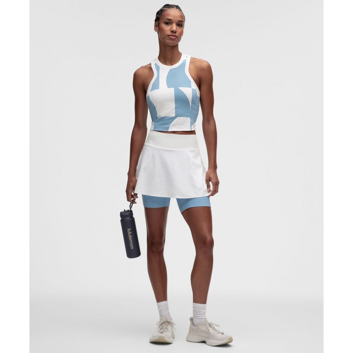 룰루레몬(LULULEMON) 하이넥 레이서백 테니스 탱크탑 *트림