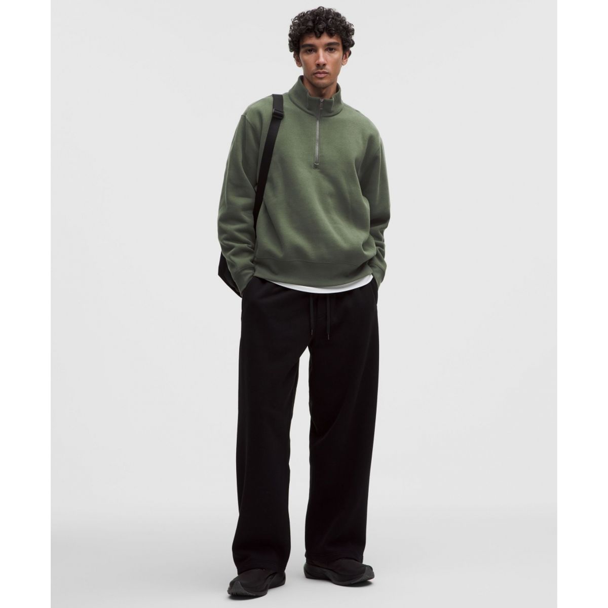 룰루레몬(LULULEMON) 멘즈 스테디 스테이트 SuperLoft 하프집