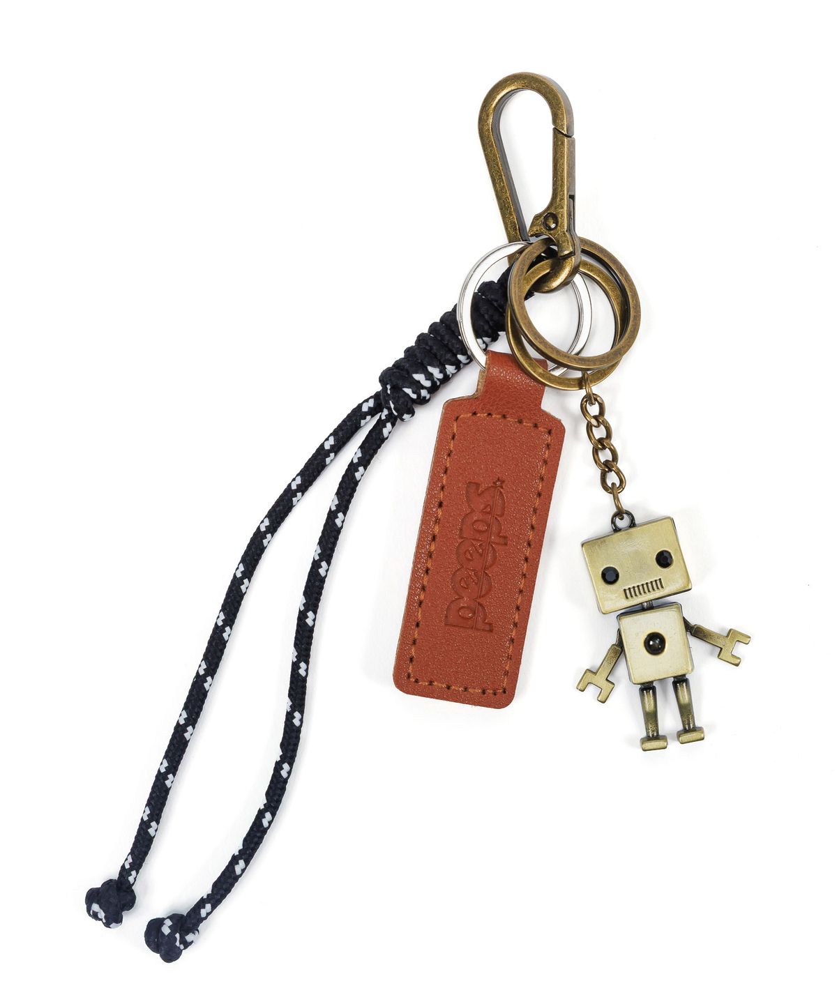 핍스(PEEPS) Robo Block Keyring (Vintage Bronze)