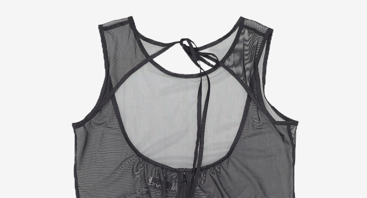 뚜오미오(TUOMIO) MULTI LAYER MESH DRESS [BLACK] 2