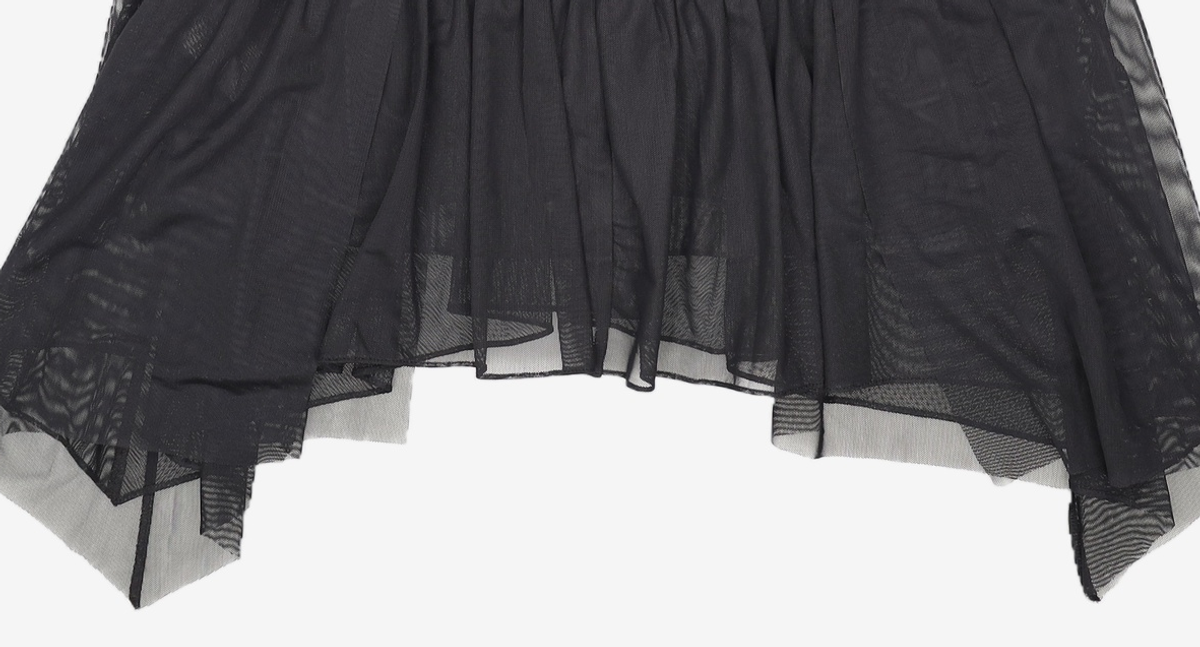 뚜오미오(TUOMIO) MULTI LAYER MESH DRESS [BLACK] 2