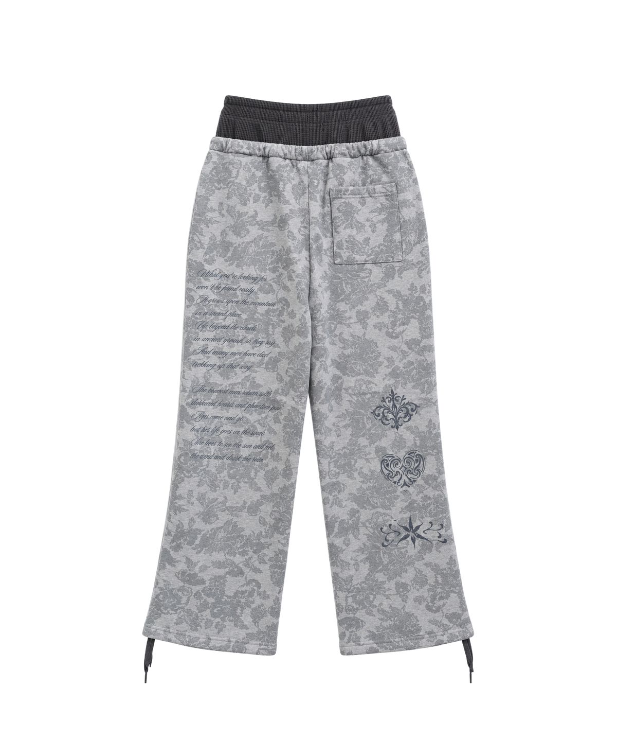 솜속(SOMSOC) YVETTE BLOOM DOUBLE LAYERED PANTS_M.GREY