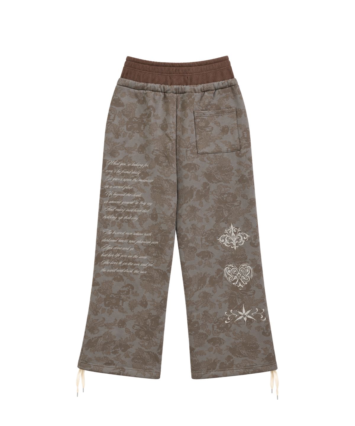 솜속(SOMSOC) YVETTE BLOOM DOUBLE LAYERED PANTS_BROWN