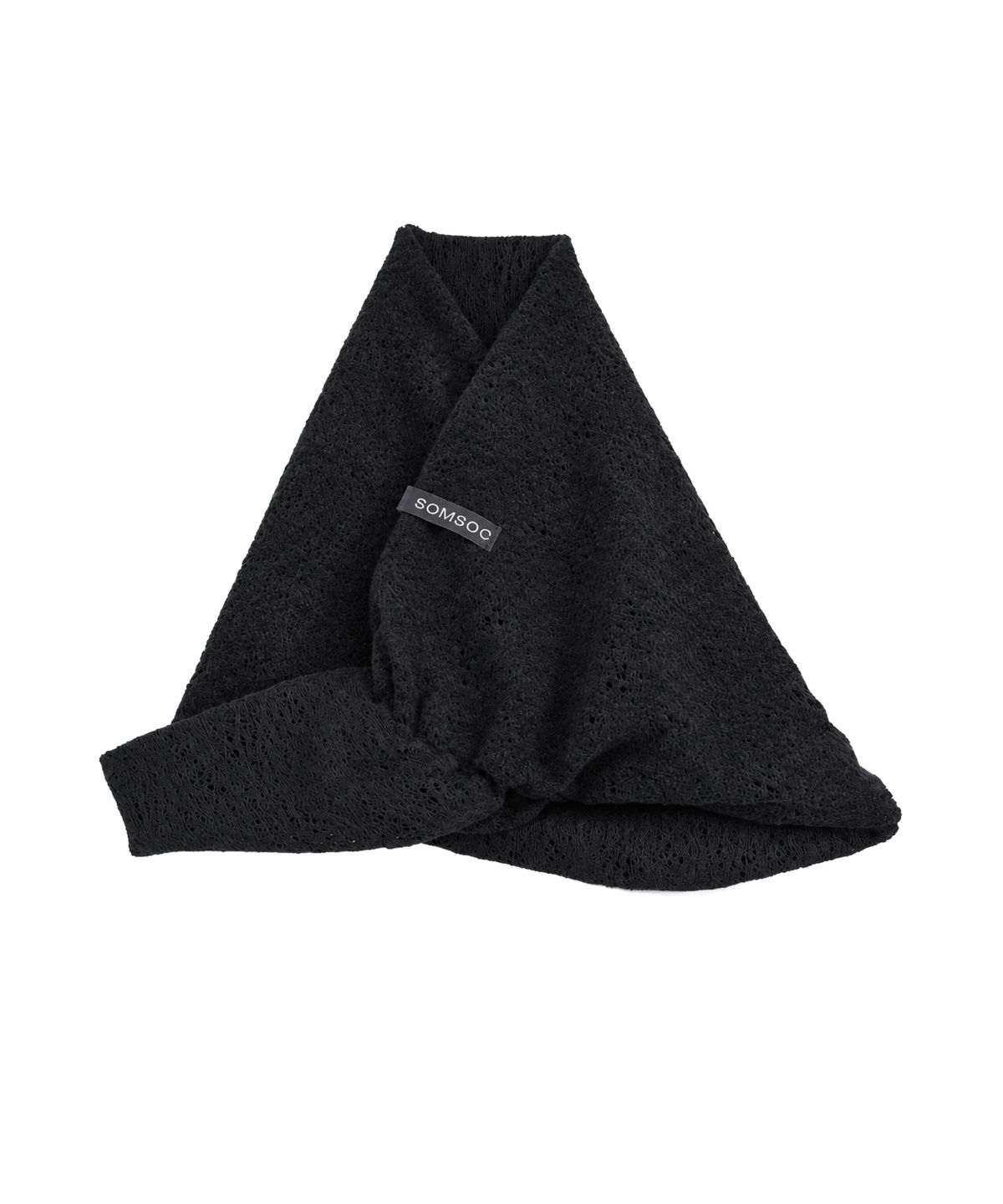 솜속(SOMSOC) THENA VELOUR JACQUARD BEANIE_BLACK
