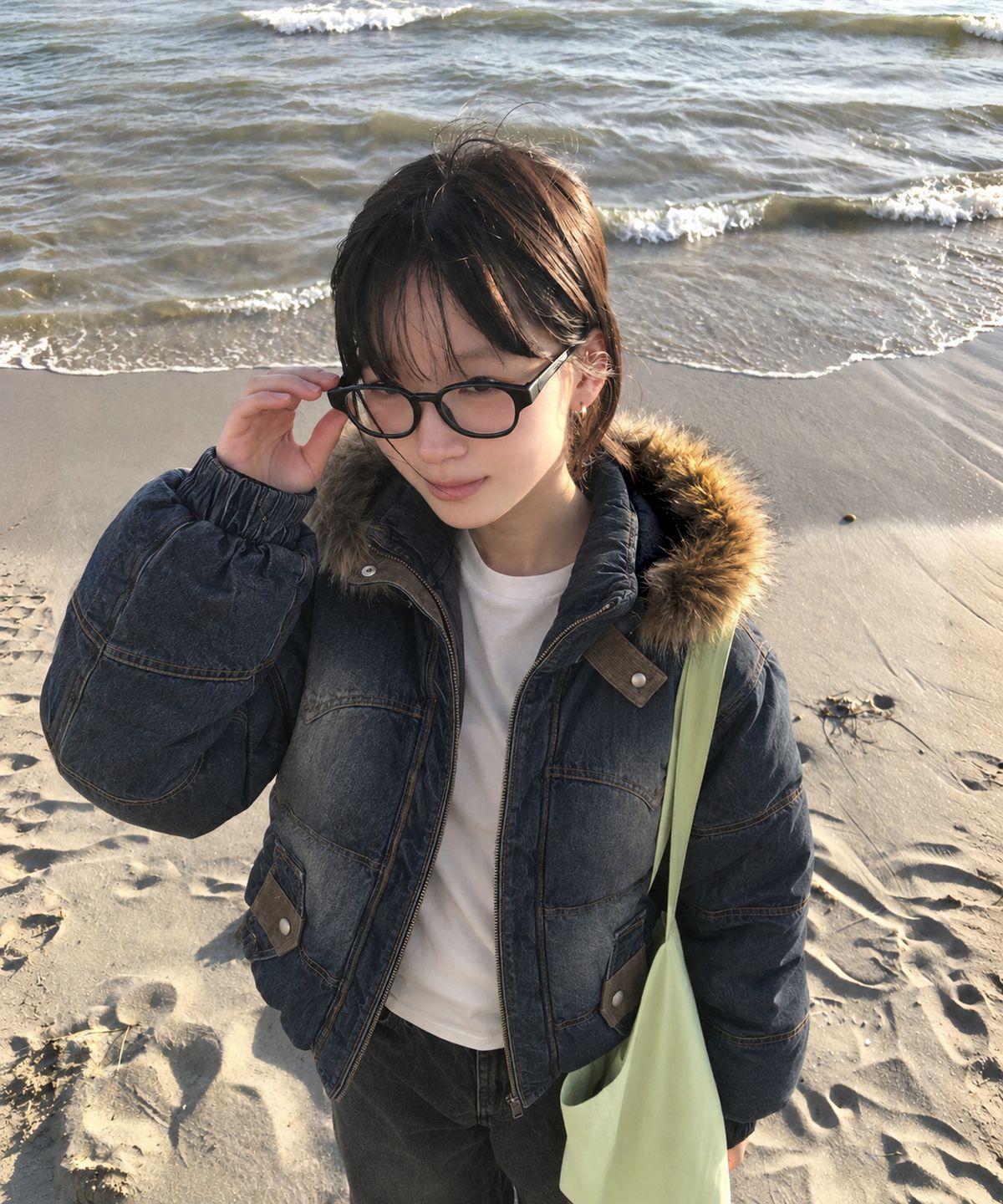 메인부스(MAINBOOTH) Vintage Western Puffer Jacket(INDIGO)