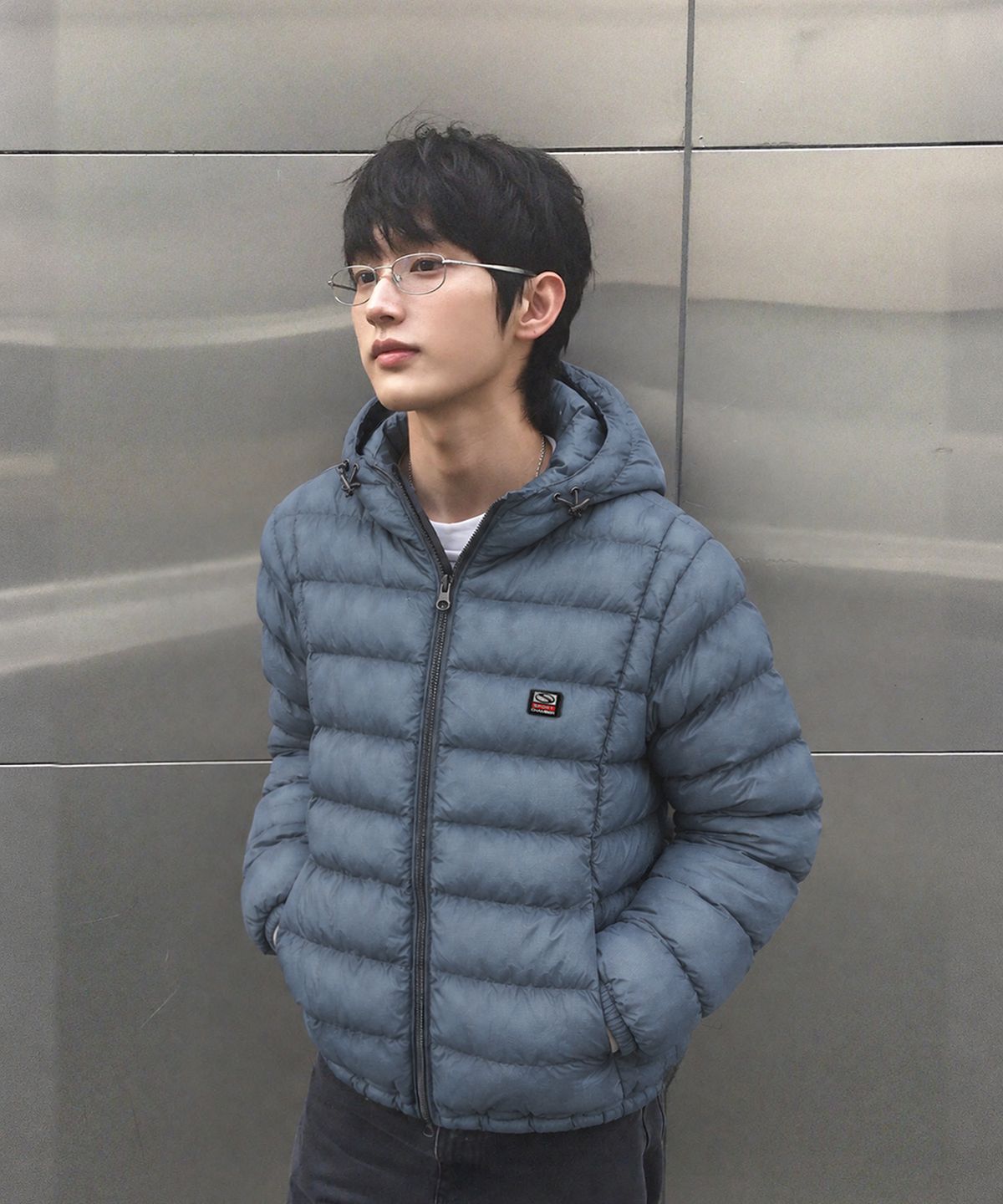 스포츠챔버(SPORT CHAMBER) SC 블러 라이트 푸퍼 자켓(네이비)