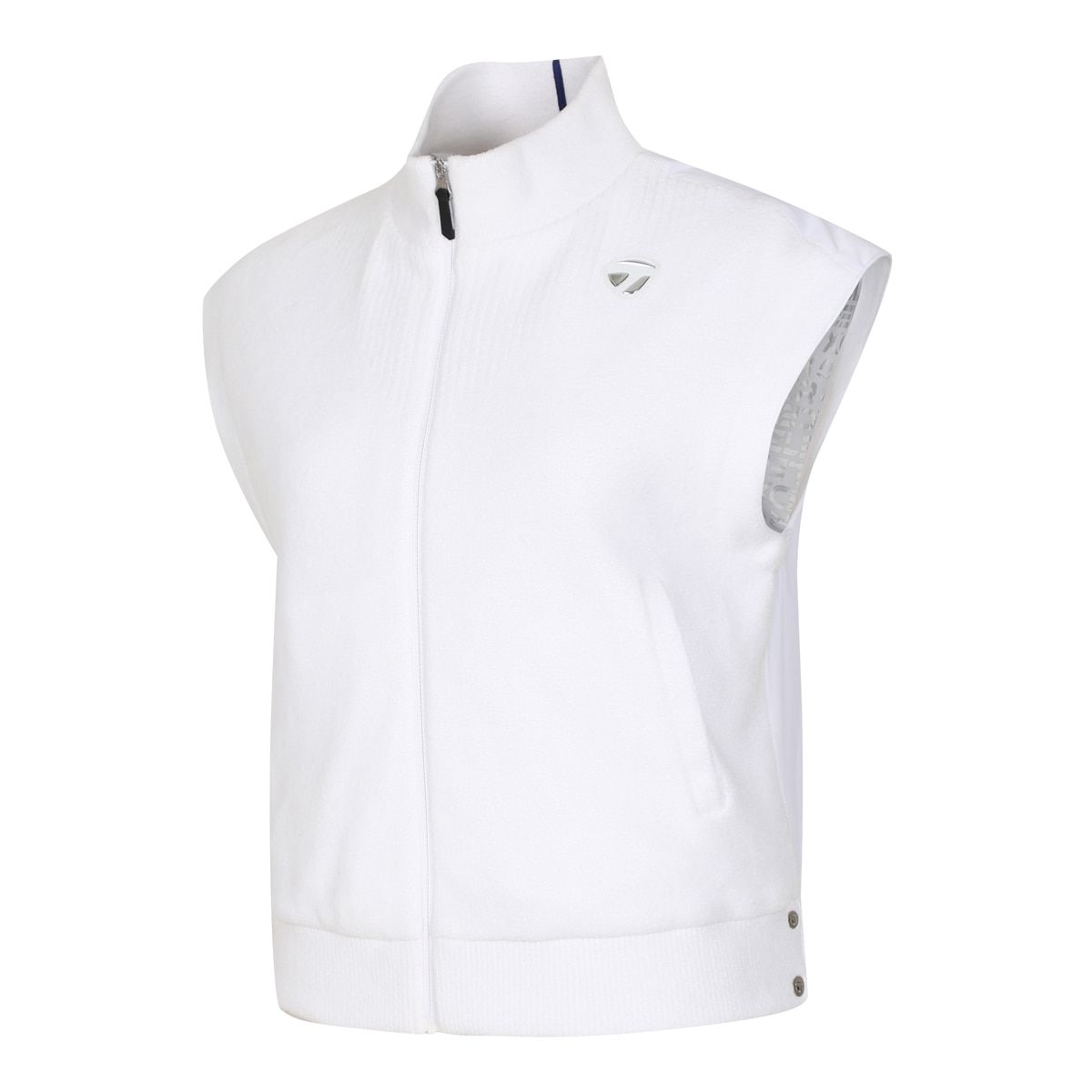테일러메이드 어패럴(TAYLORMADE APPAREL) 26FW 여성 우븐 믹스 집업 니트 베스트 TS6-73HG21-100