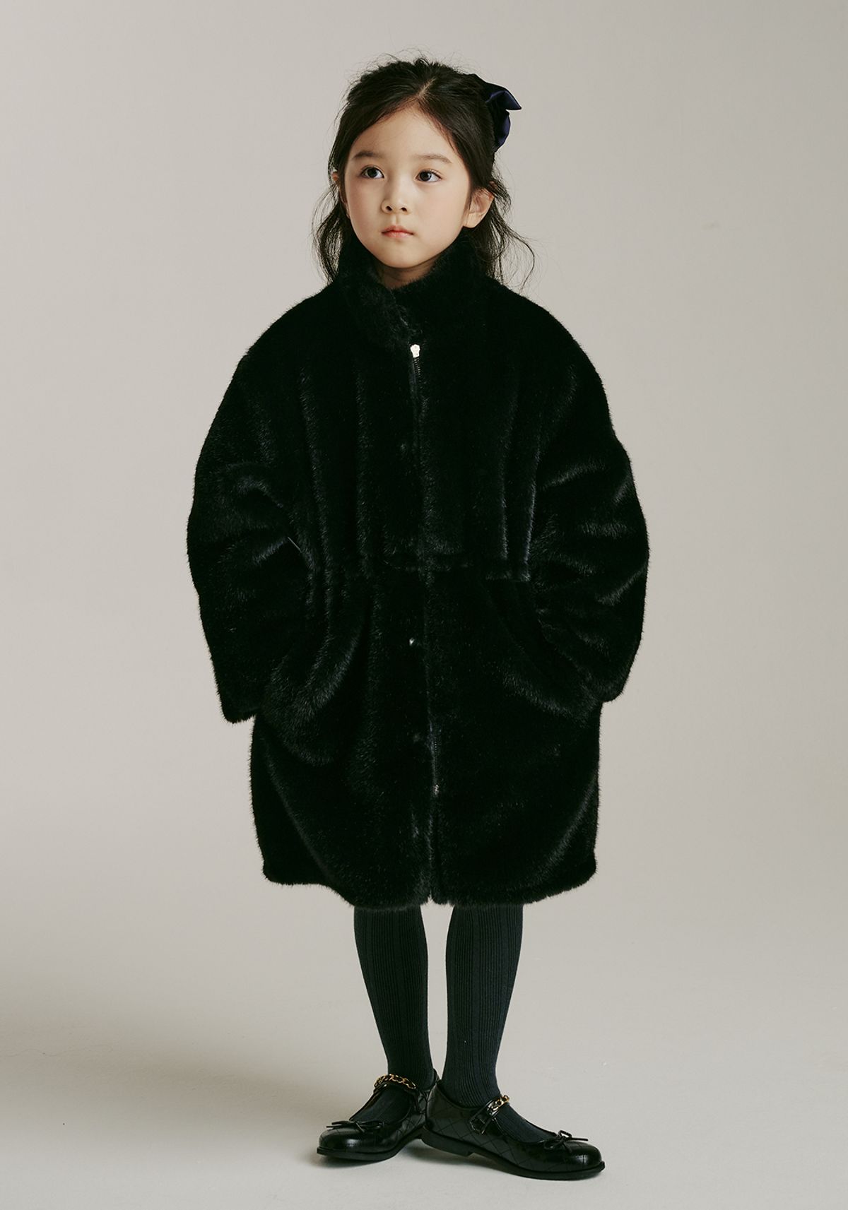 빈(BEEN) BA62CT01BG 베이지 블랙퍼 리버시블 점퍼코트
