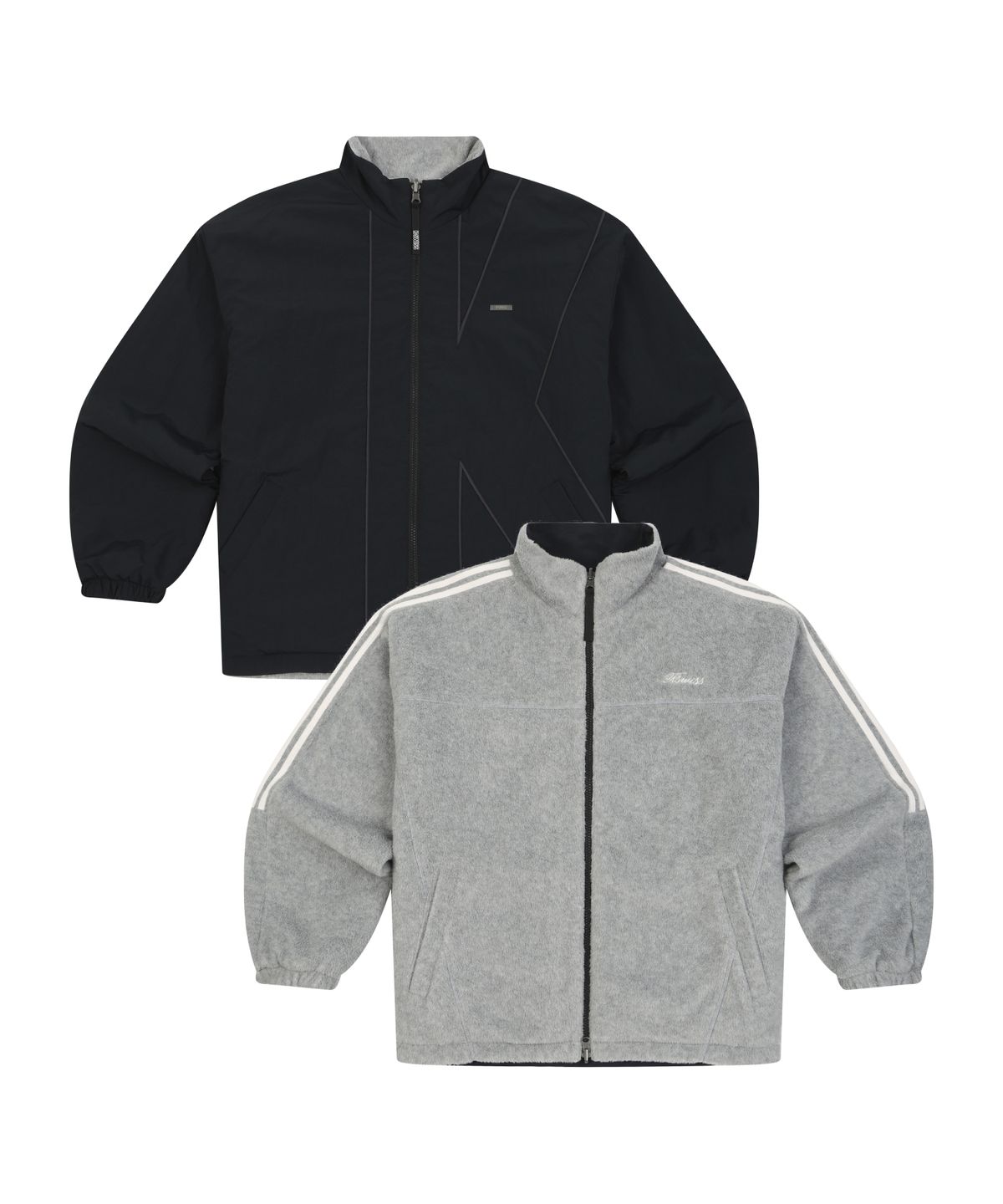 케이스위스(K-SWISS) 올코트 리버서블 플리스 자켓_1KSJKWV901BK