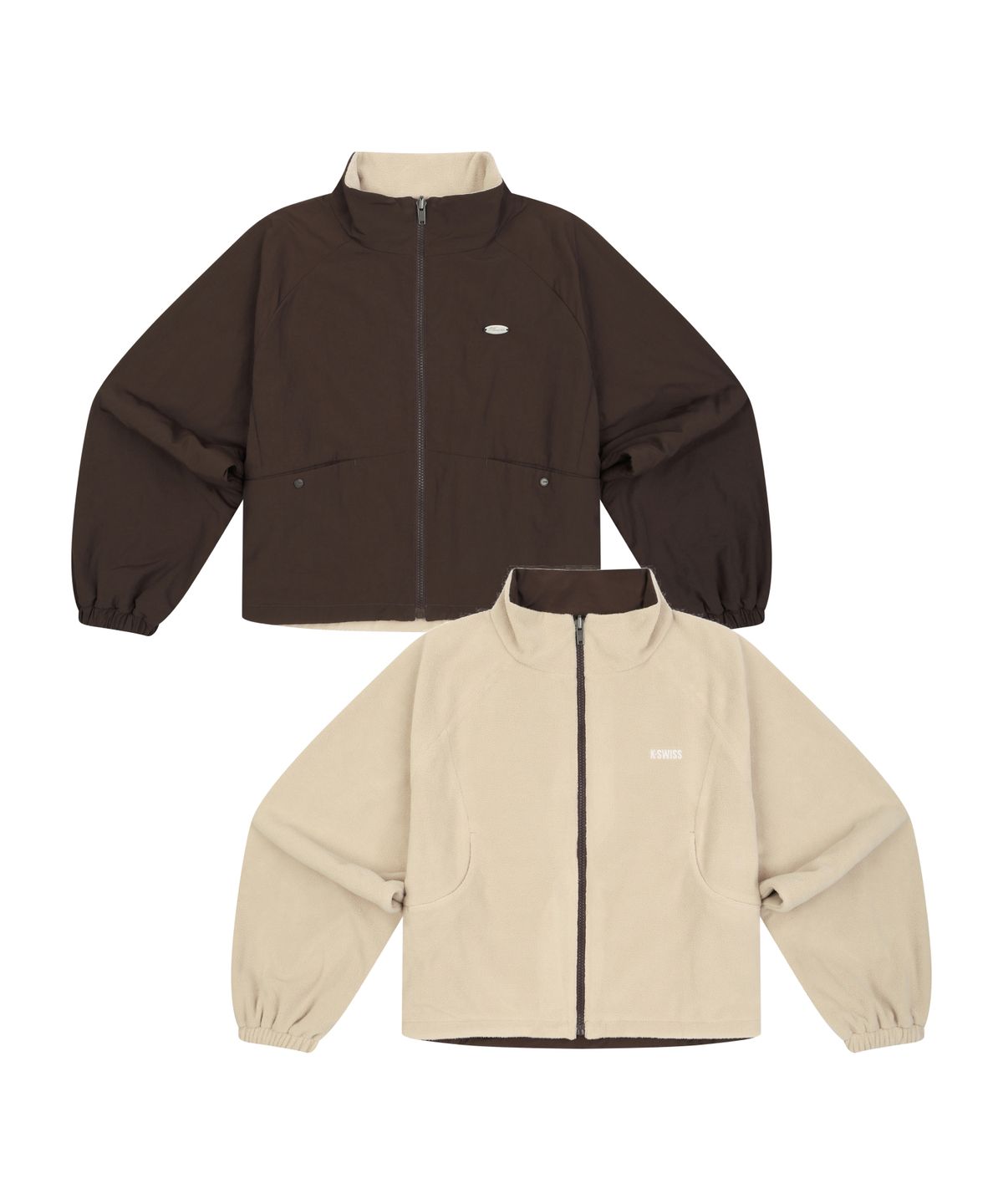 케이스위스(K-SWISS) 여성 올코트 리버서블 플리스 재킷_1KSJKWV501BE