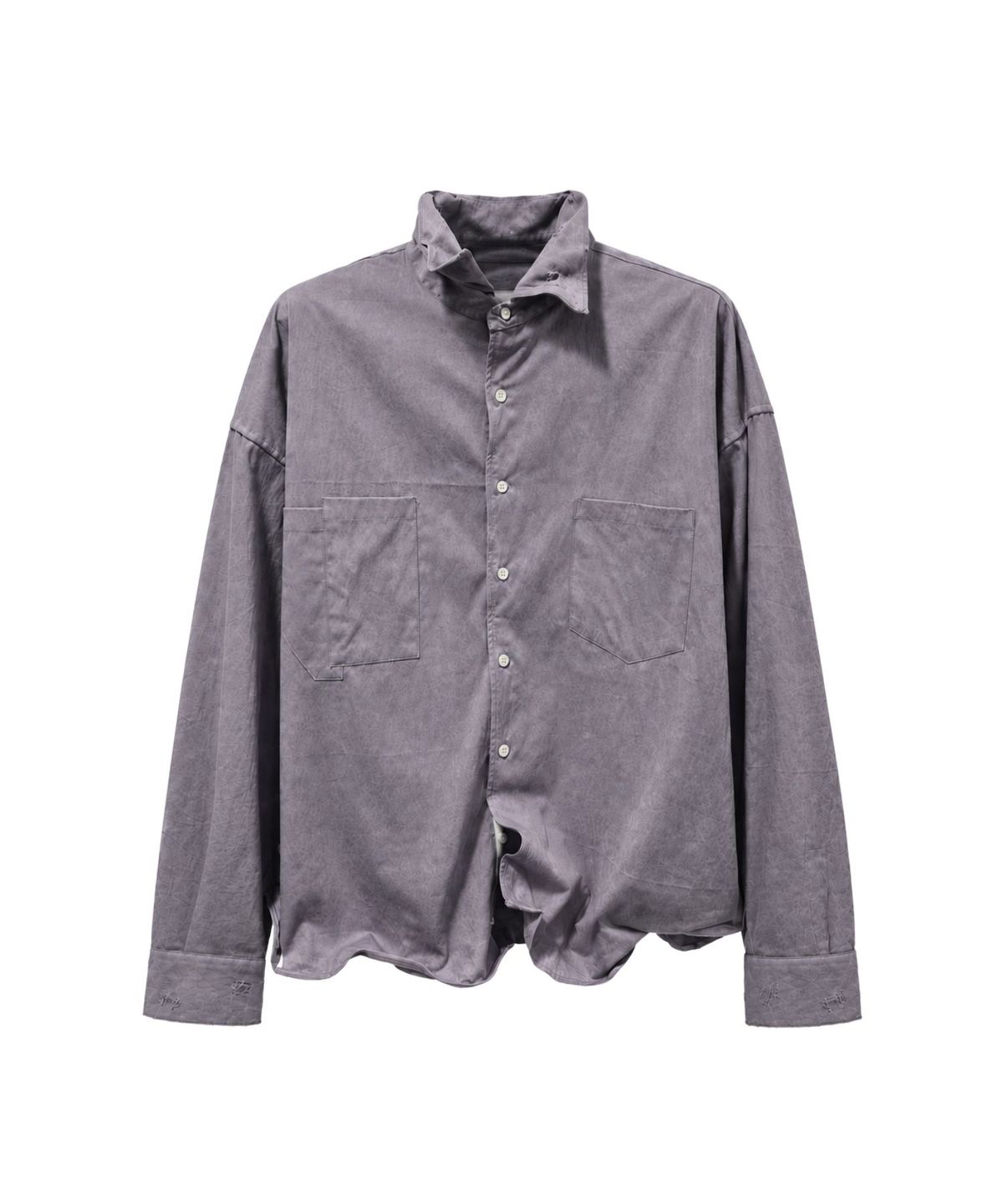 오디너리피플(ORDINARY PEOPLE) RE Raw Sculpted Solid Wire Shirt [Purple]