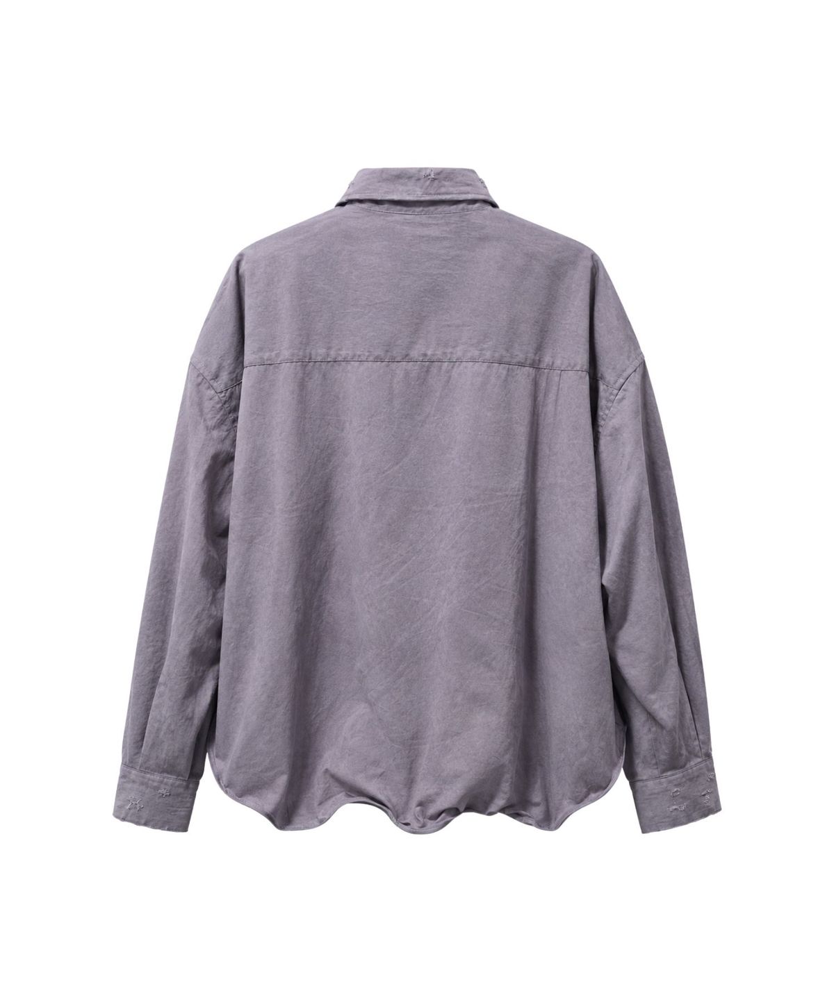 오디너리피플(ORDINARY PEOPLE) RE Raw Sculpted Solid Wire Shirt [Purple]