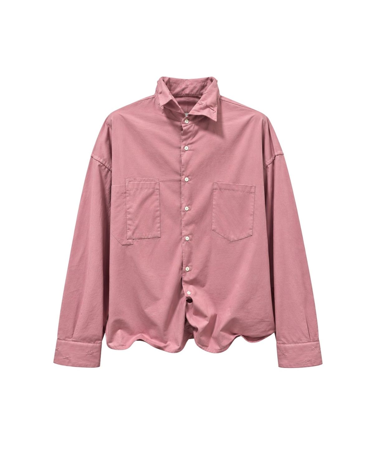 오디너리피플(ORDINARY PEOPLE) RE Raw Sculpted Solid Wire Shirt [PINK]