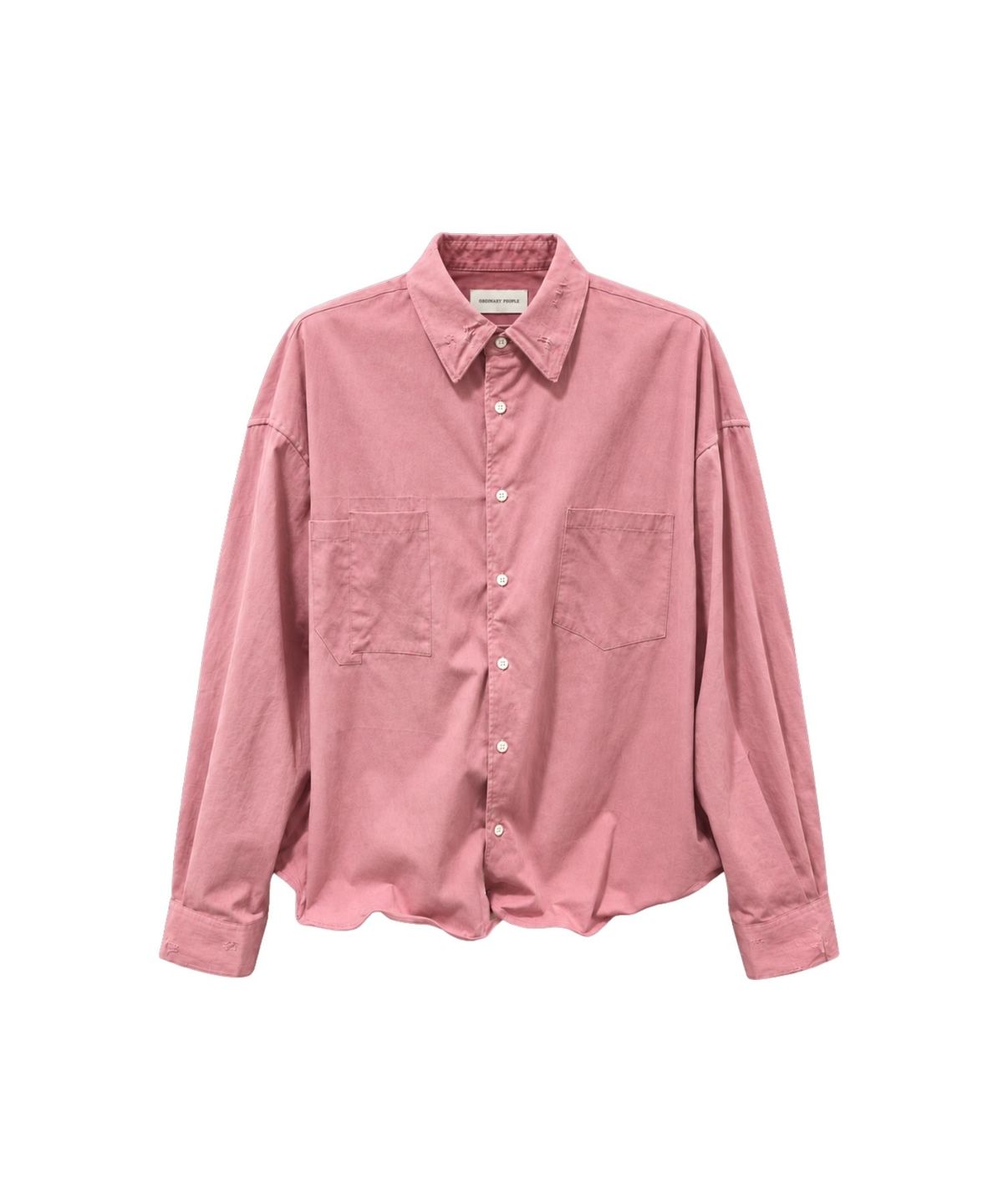 오디너리피플(ORDINARY PEOPLE) RE Raw Sculpted Solid Wire Shirt [PINK]