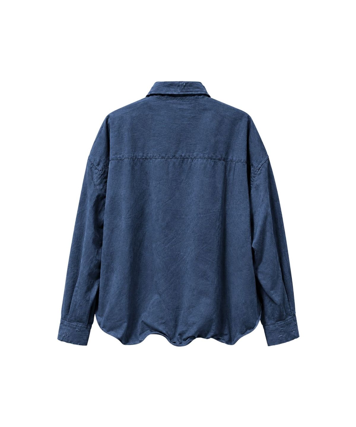 오디너리피플(ORDINARY PEOPLE) RE Raw Sculpted Solid Wire Shirt [BLUE NAVY]