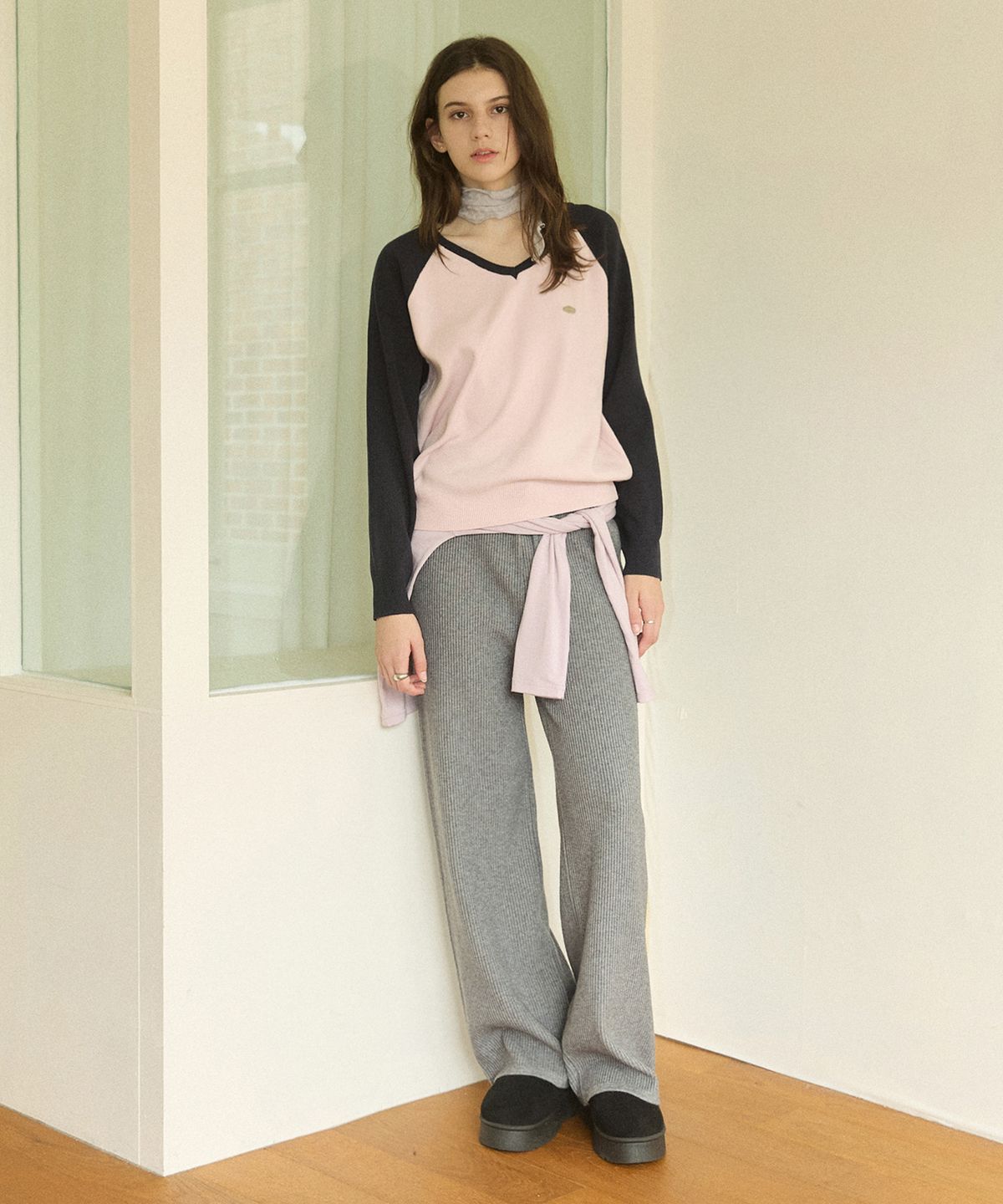 어다울(ADAUL) Comfort knit banding pants - grey