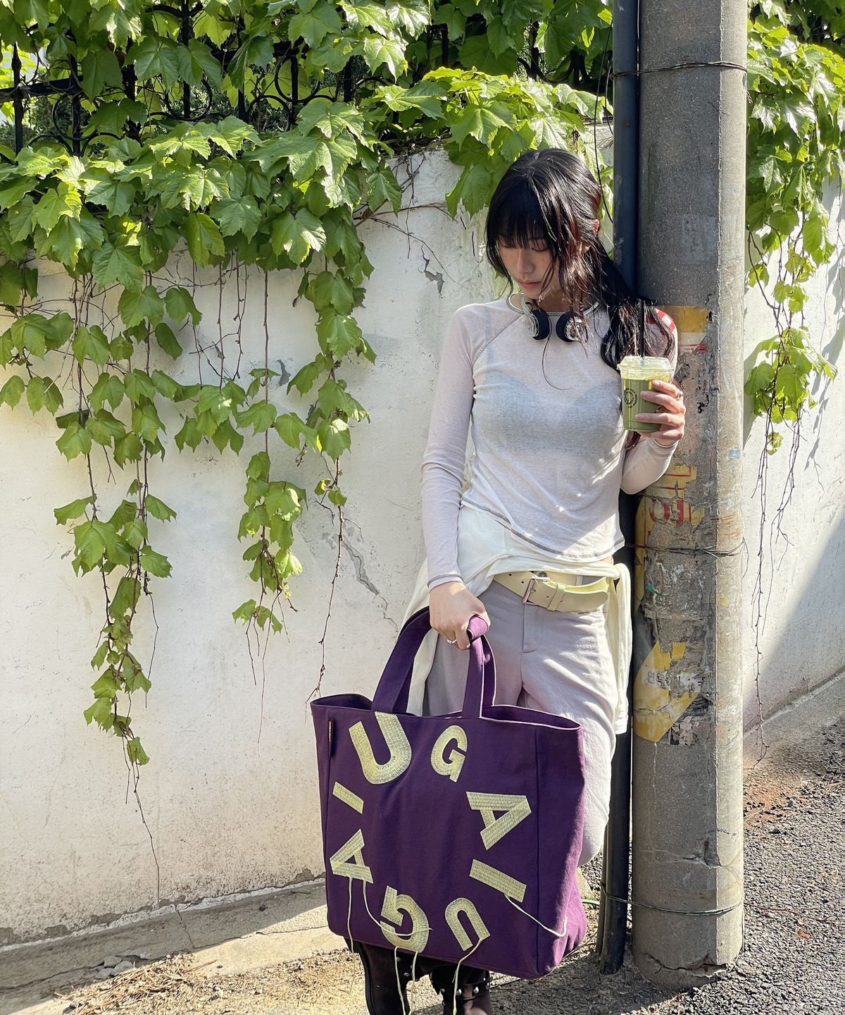 이우가마카라스(IUGAMAKARAS) IUGA Big Shopper Bag (Purple)