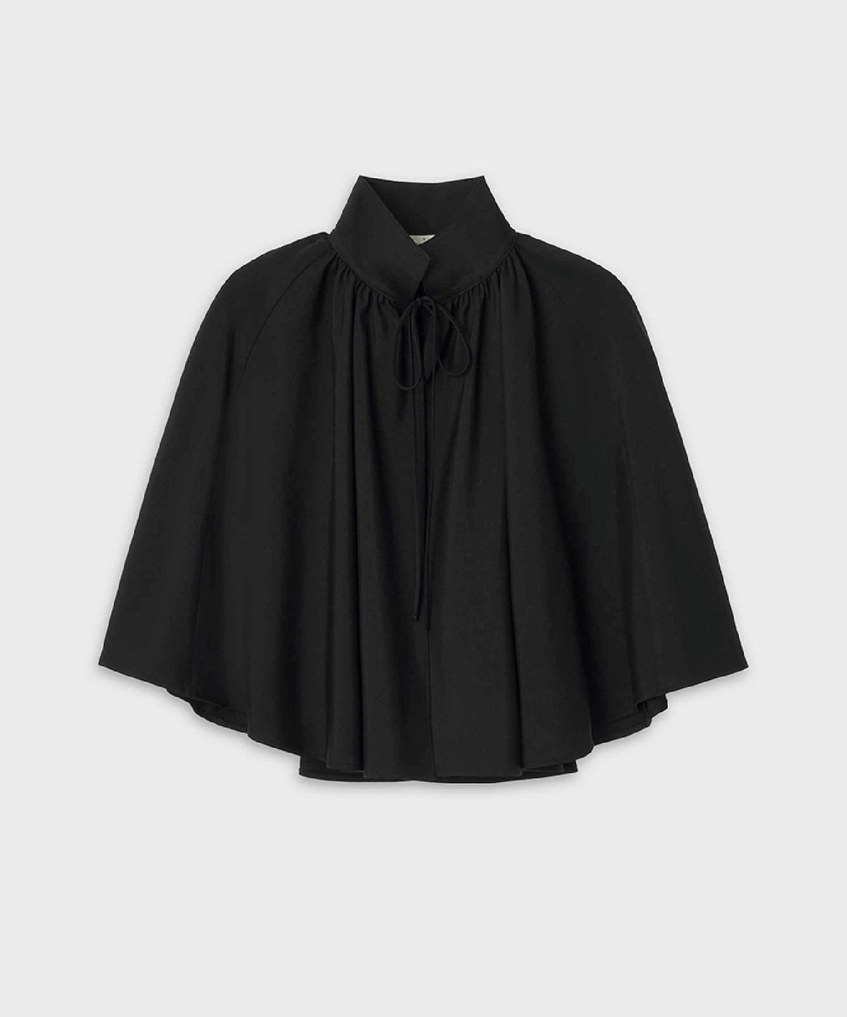 더룸(THELOOM) GATHERED NECK CAPELET_BLACK