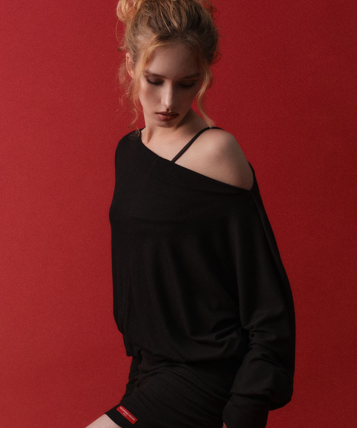레코딩하우스(RECORDINGHOUSE) [W] REC OFF-SHOULDER ONE PIECE [BLACK]
