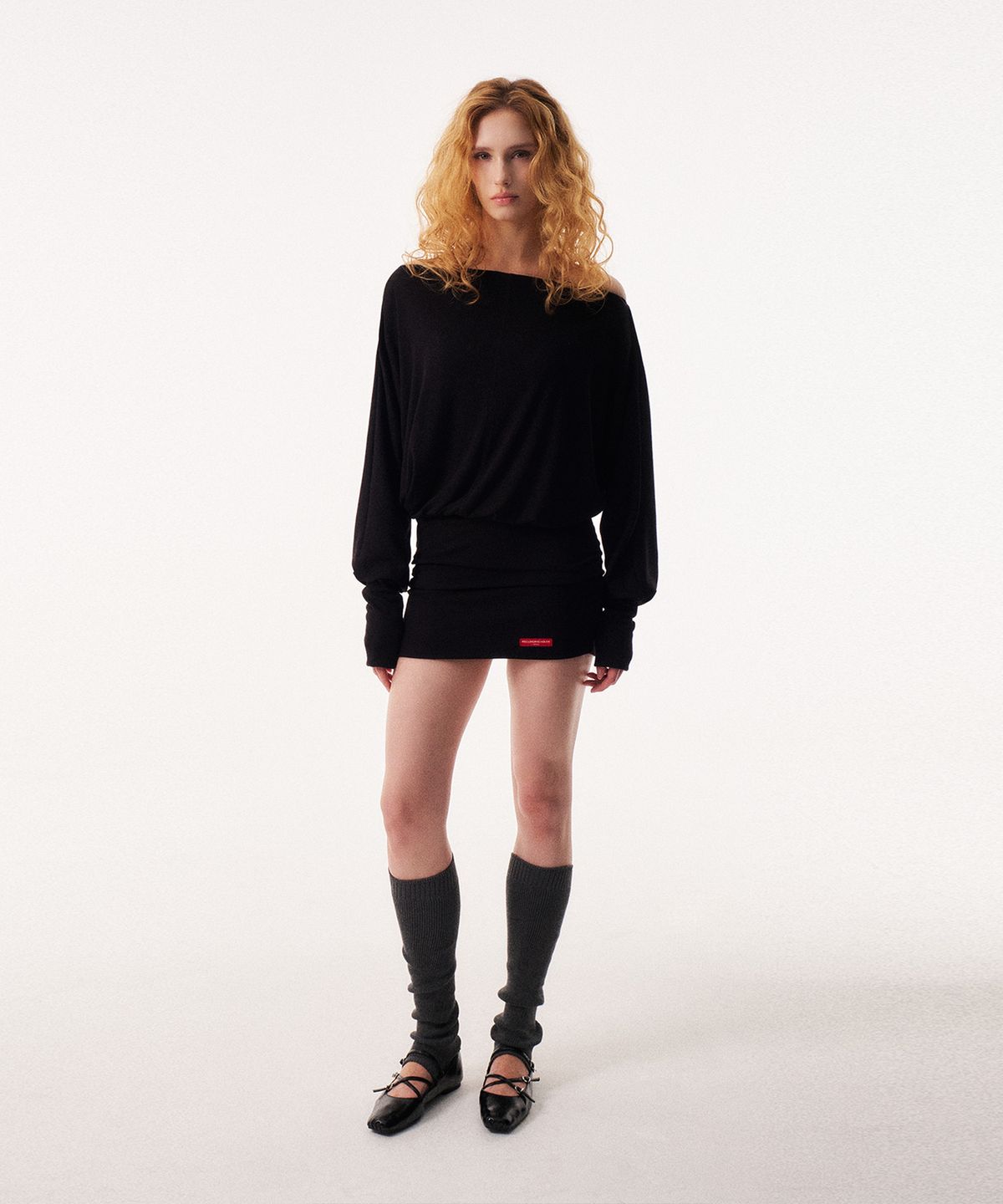레코딩하우스(RECORDINGHOUSE) [W] REC OFF-SHOULDER ONE PIECE [BLACK]